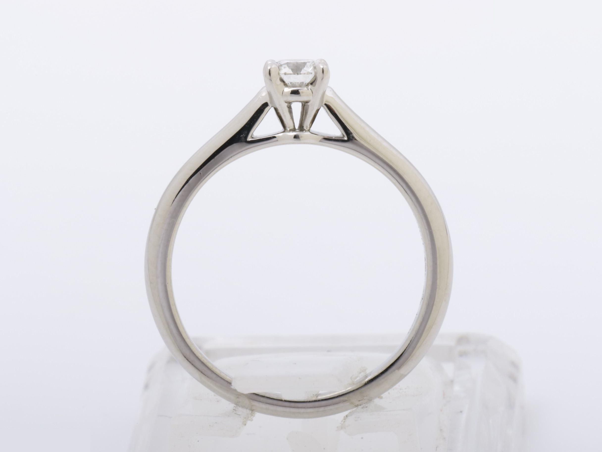 Pt950 ring, diamond, 0.24ct, E clarity, VS1 clarity, EX clarity, NONE, 3.5g — view 5