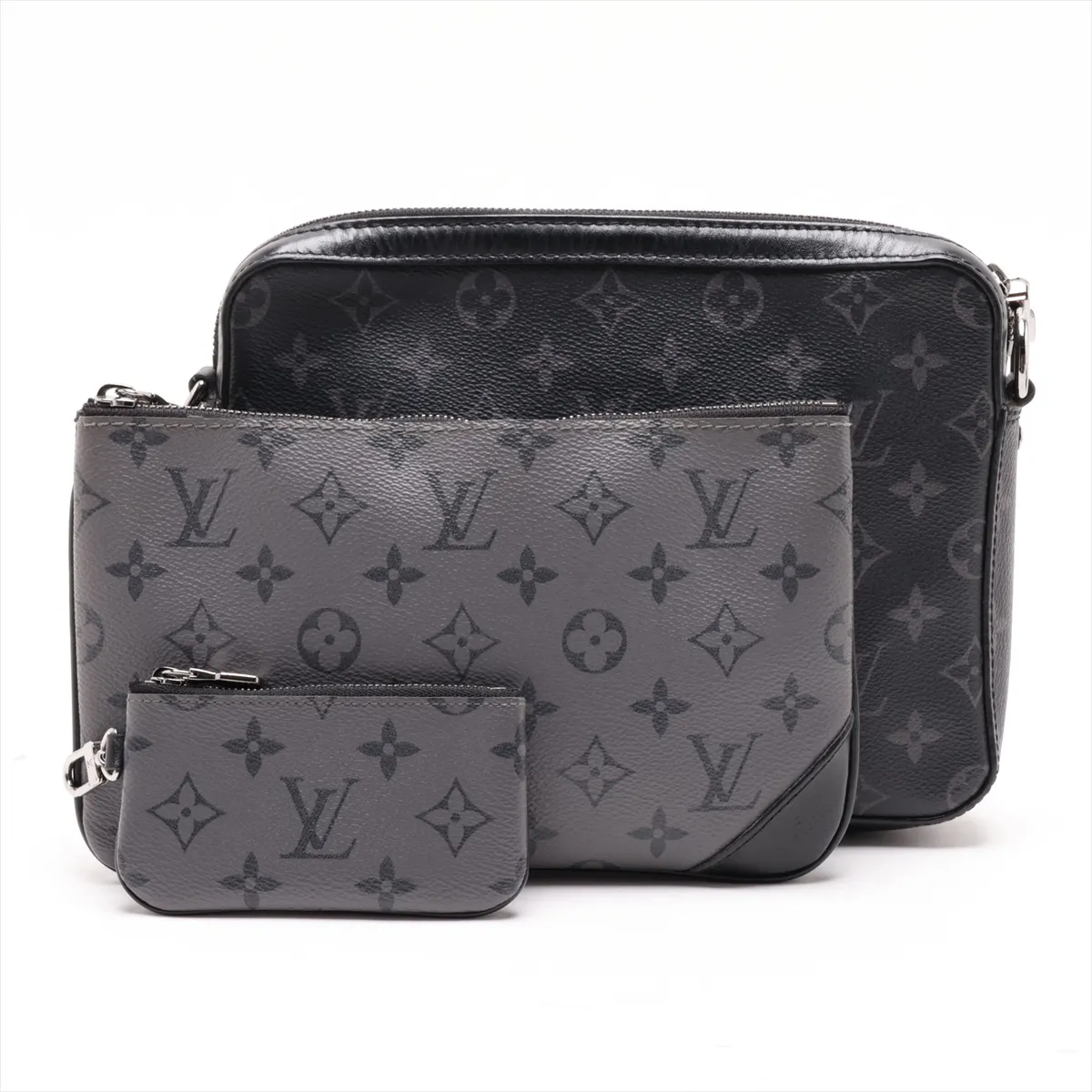 Monogram Eclipse Trio Messenger M69443 TJ2260 Black (RFID detected) — view 2