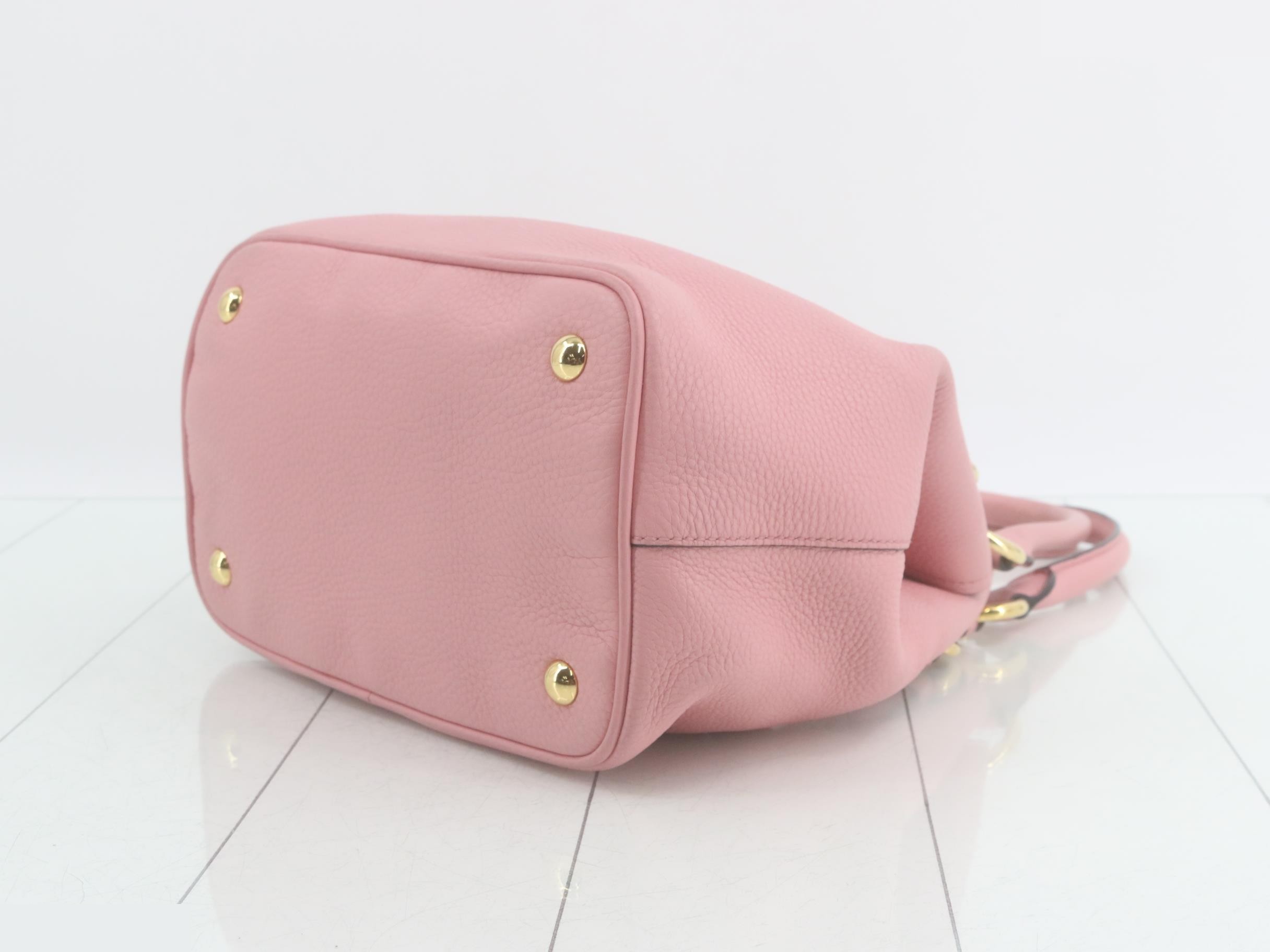 Other lines: Bags - 2-way handbag with long strap, leather, pink — view 6