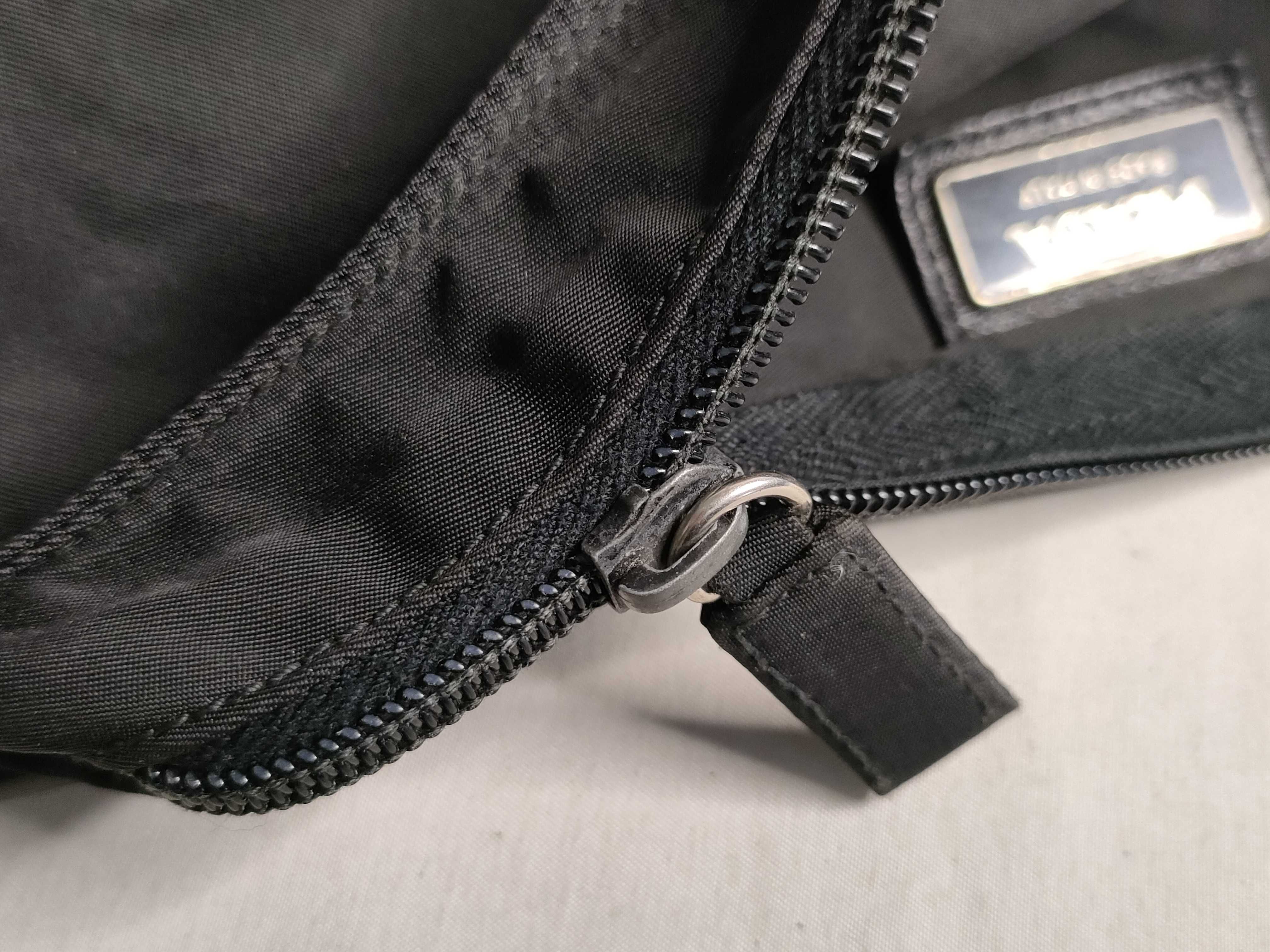 Nylon Prada Tessuto Leather Trim Sacoche Shoulder Bag Black Shoulder Bag — view 12