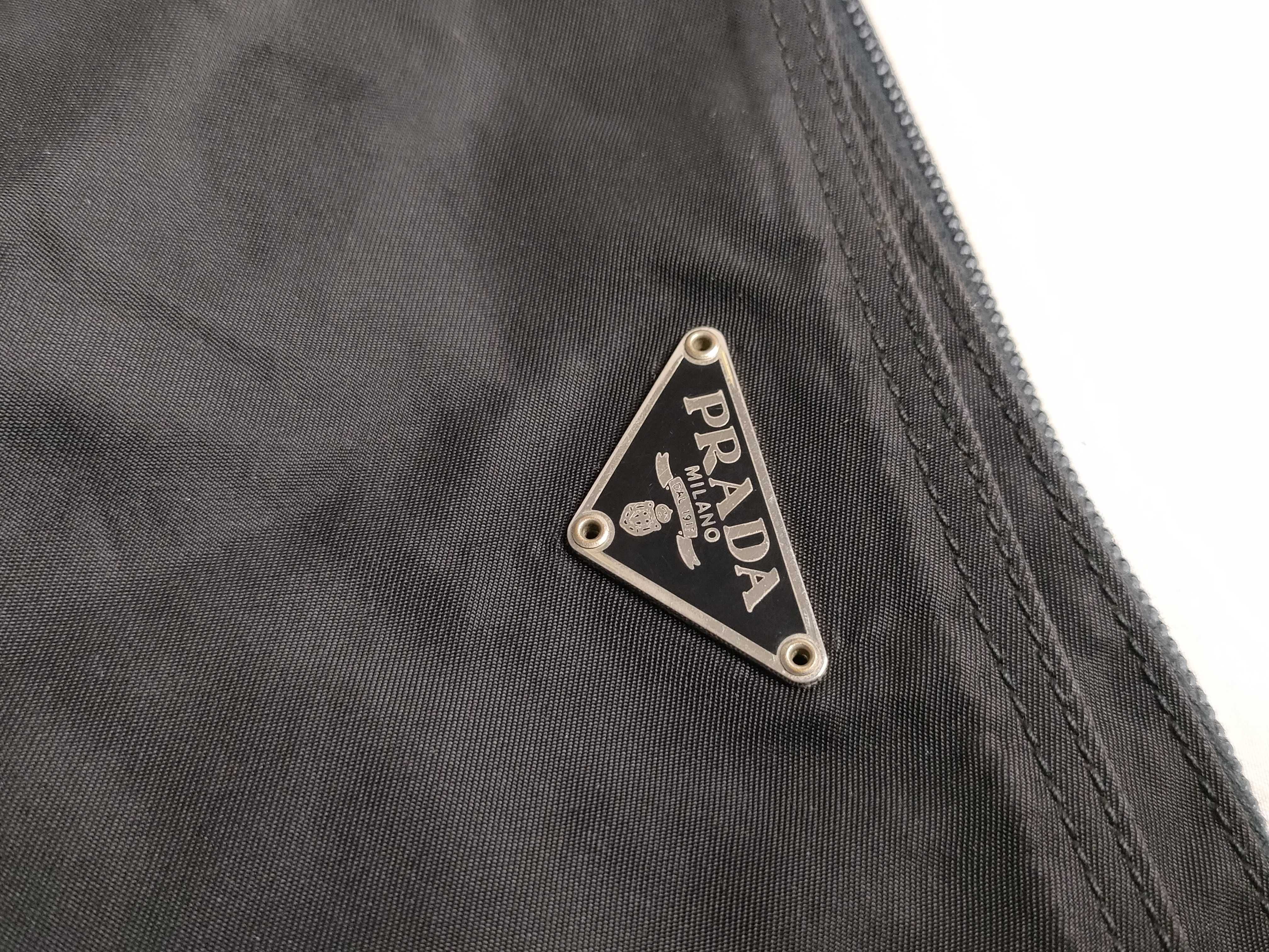 Nylon Prada Tessuto Leather Trim Sacoche Shoulder Bag Black Shoulder Bag — view 13