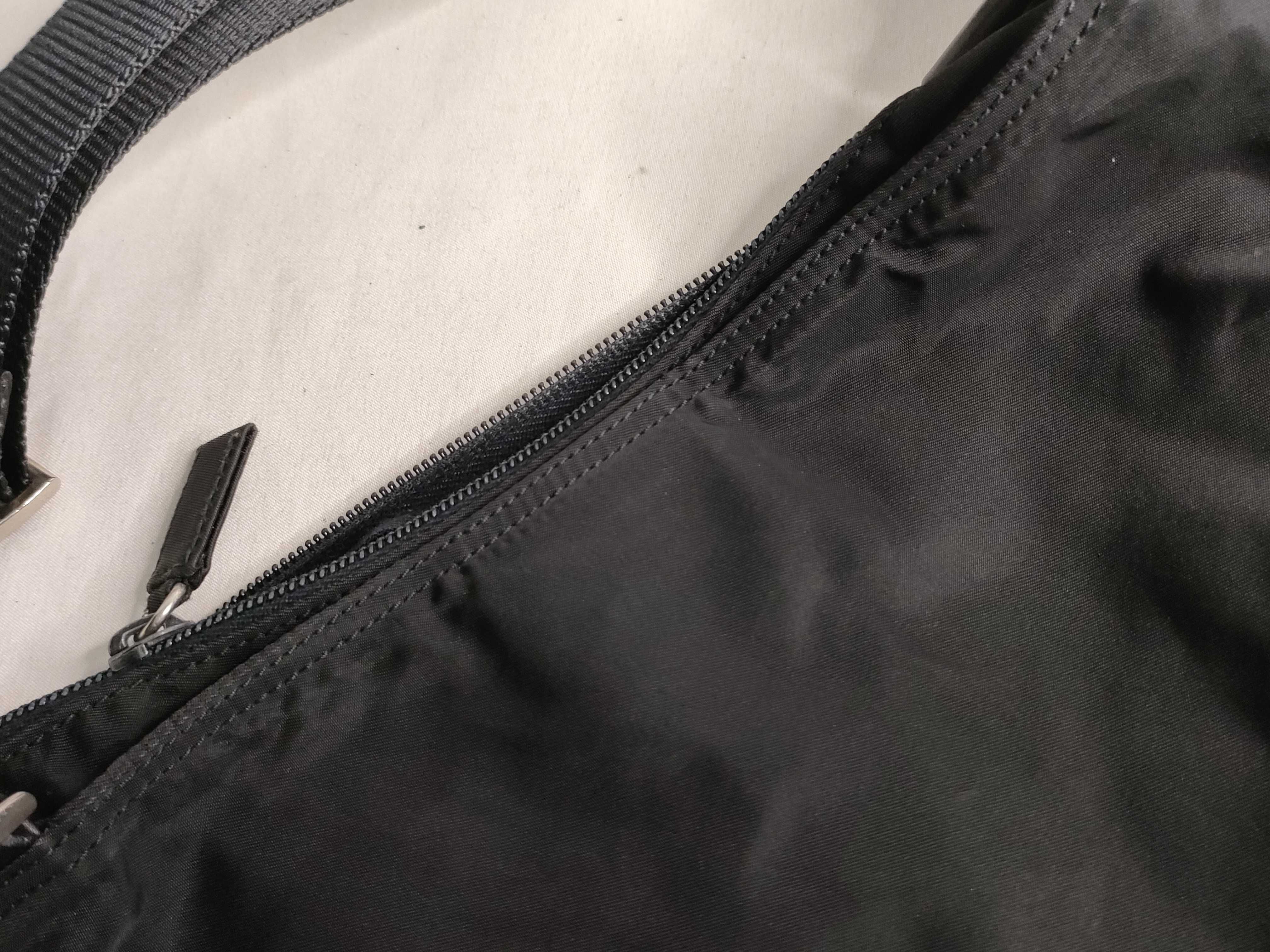 Nylon Prada Tessuto Leather Trim Sacoche Shoulder Bag Black Shoulder Bag — view 14