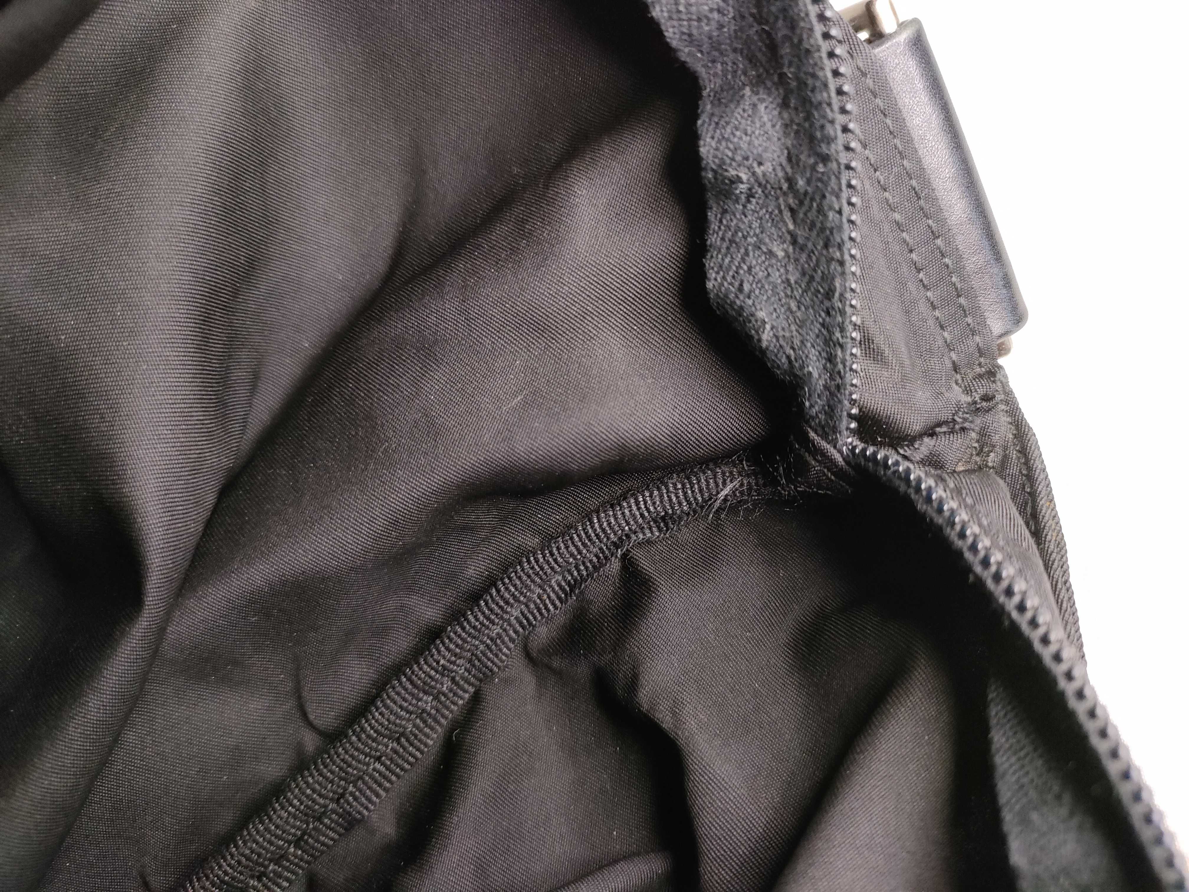 Nylon Prada Tessuto Leather Trim Sacoche Shoulder Bag Black Shoulder Bag — view 9