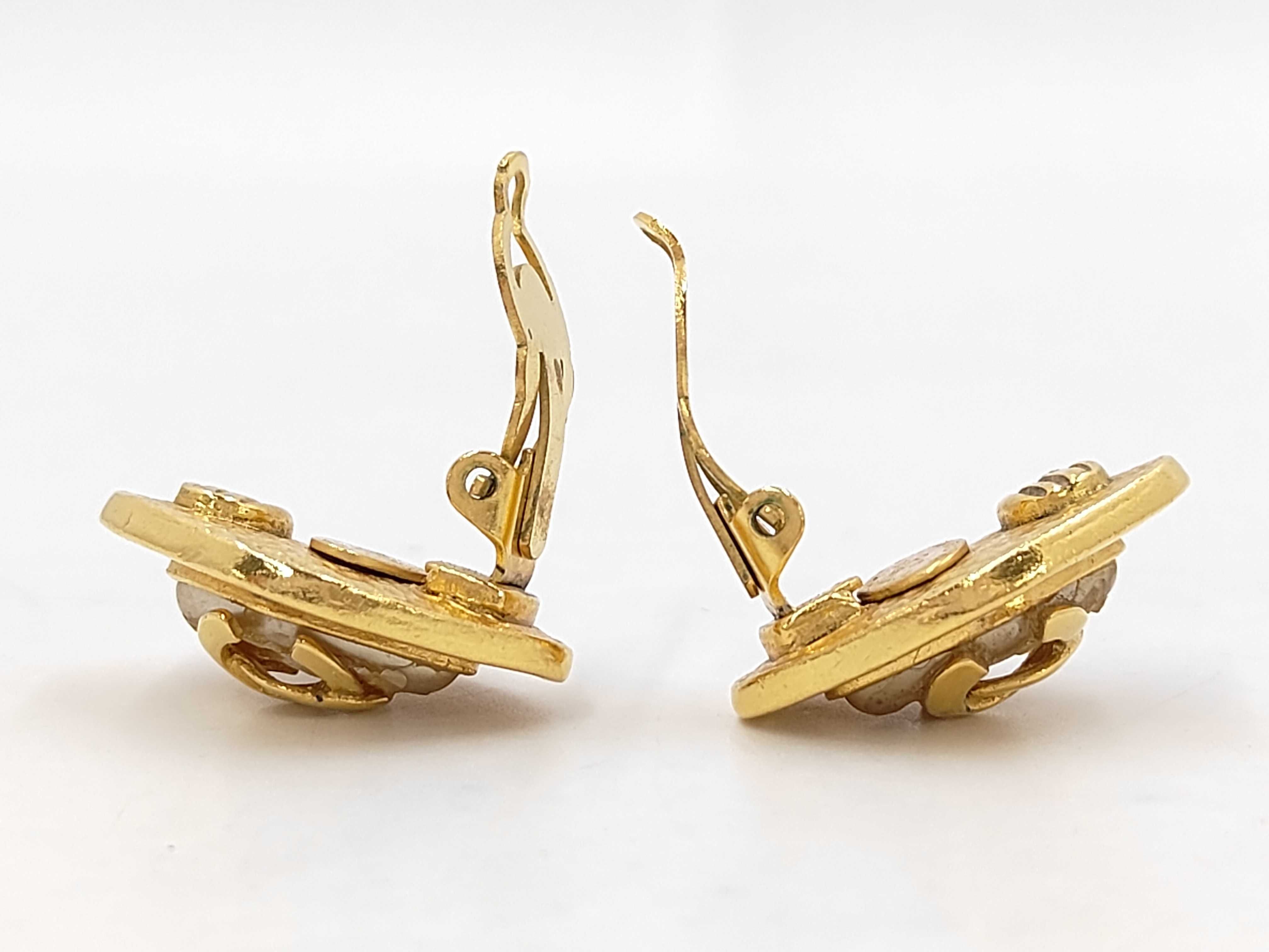 Square Coco Yellow Gold Earrings — view 4