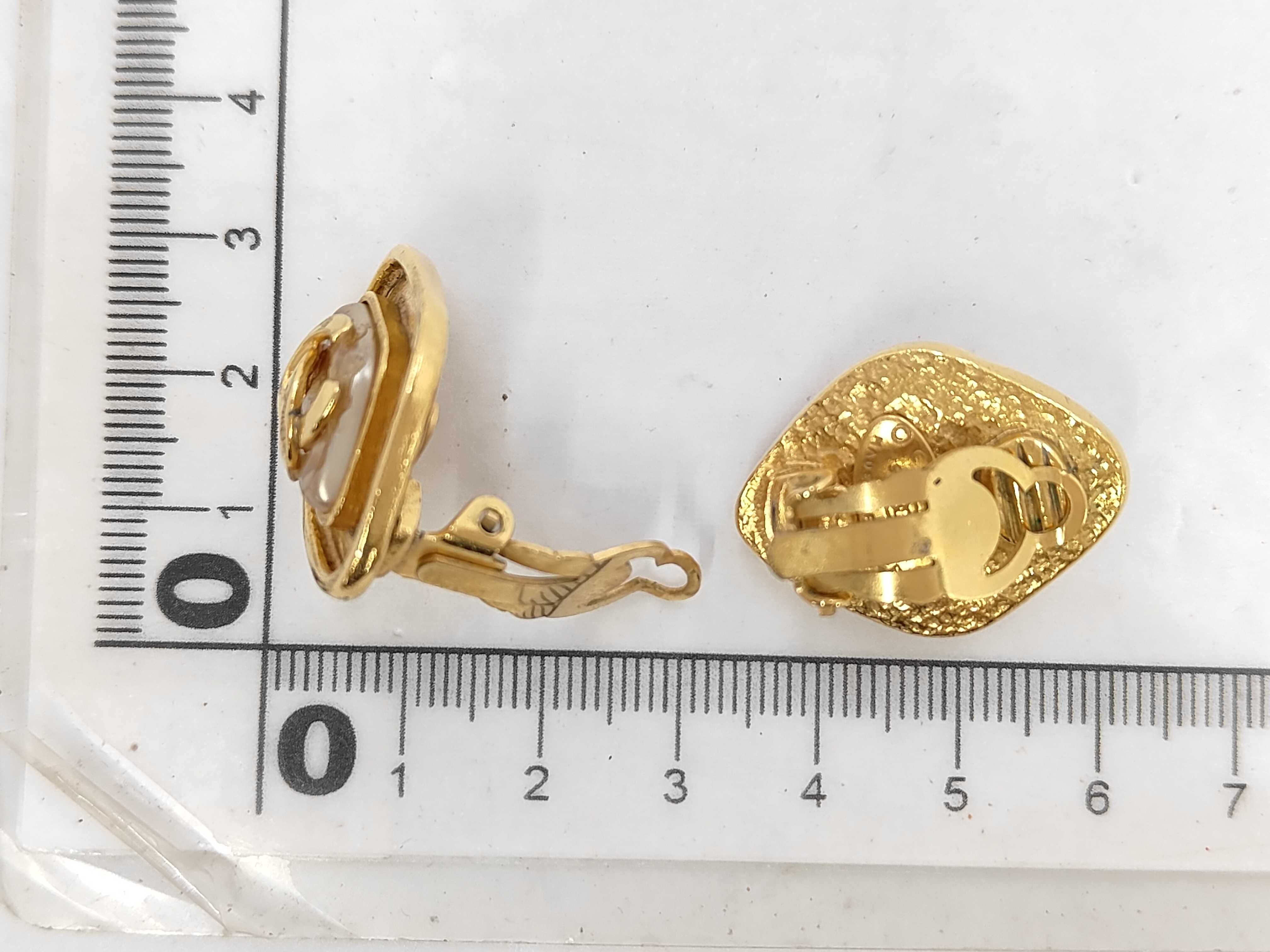Square Coco Yellow Gold Earrings — view 6