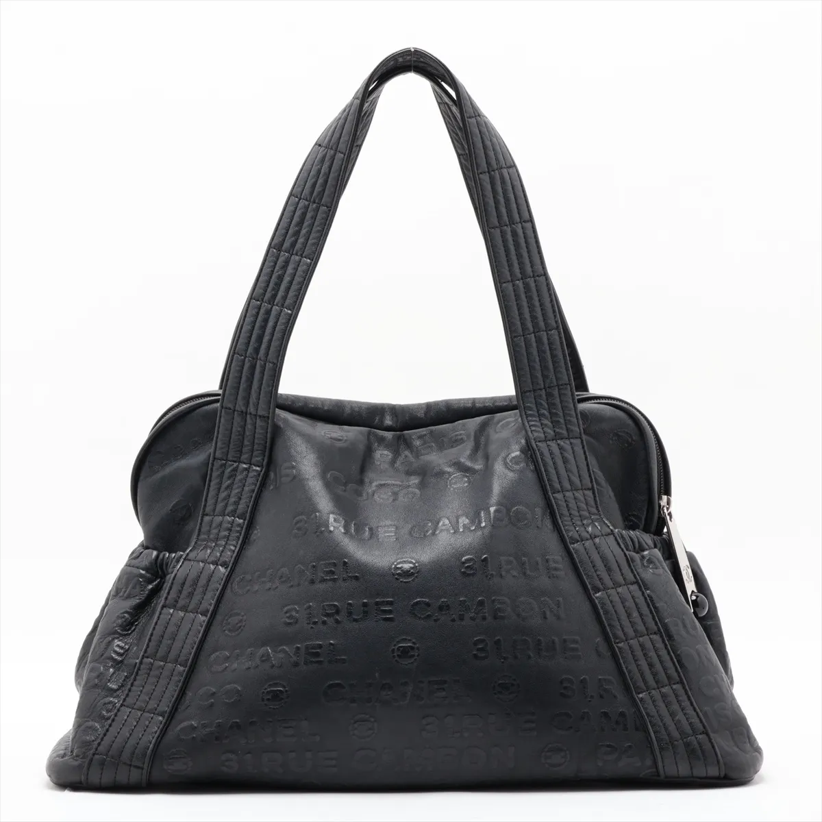 Unlimited Leather Tote Bag, Black with Silver Hardware, Item No. 12797110, Series No. 12 — view 2