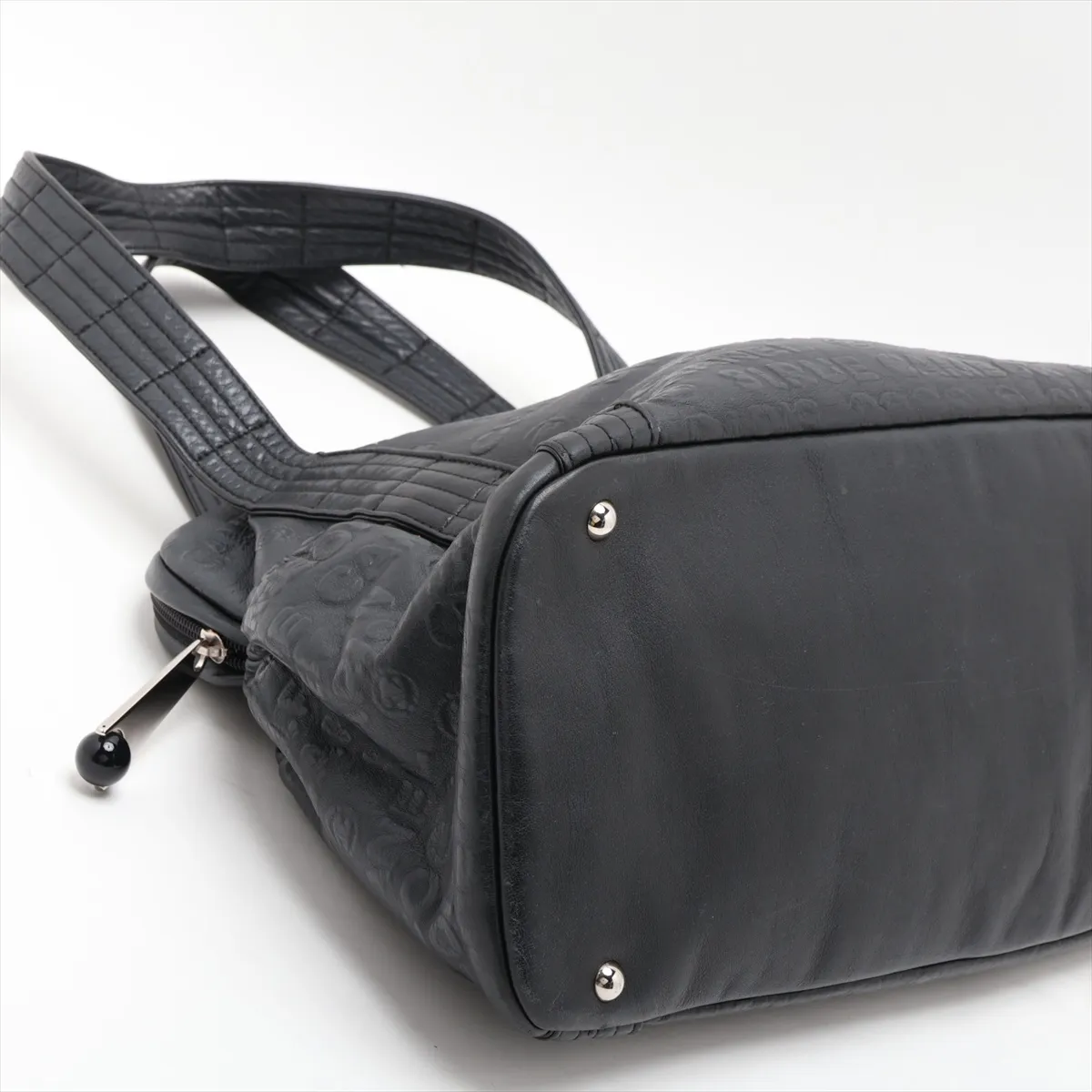 Unlimited Leather Tote Bag, Black with Silver Hardware, Item No. 12797110, Series No. 12 — view 4
