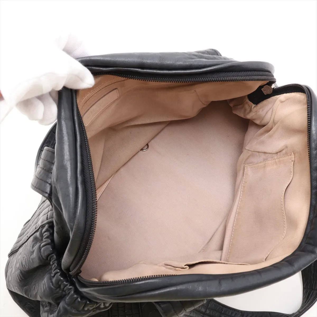 Unlimited Leather Tote Bag, Black with Silver Hardware, Item No. 12797110, Series No. 12 — view 7