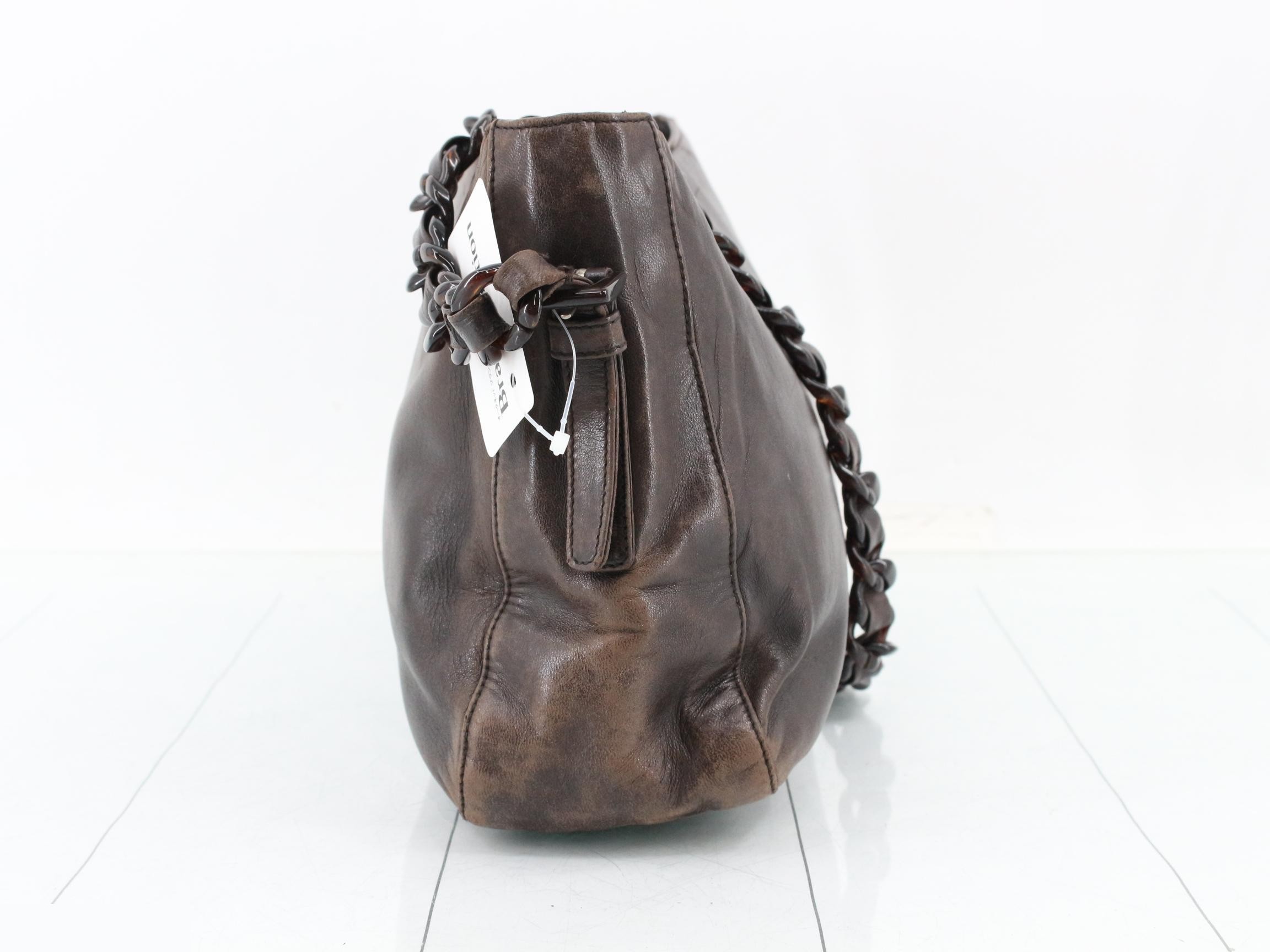 Chain shoulder bag, leather — view 4