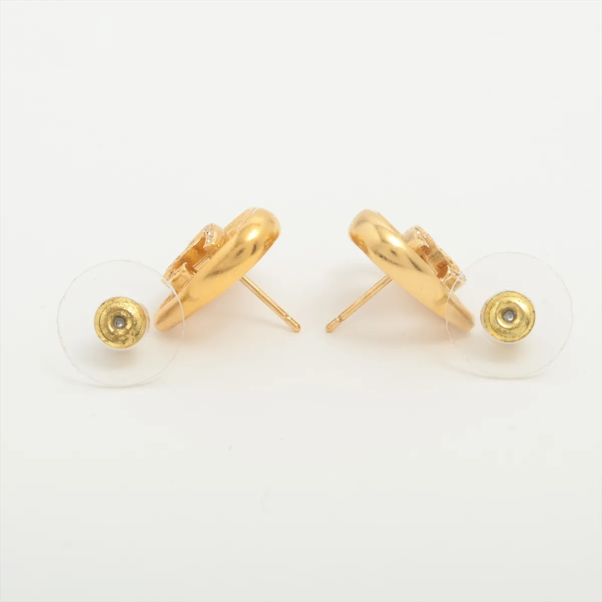 Cocomark Heart F23C Earrings (for both ears) GP x Rhinestone Gold — view 4