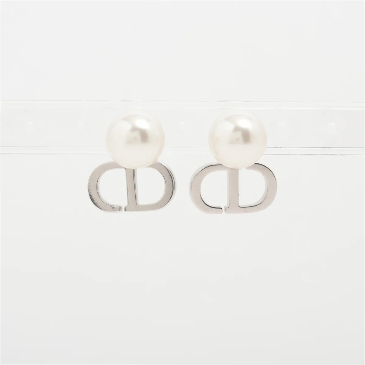 Tribales Dior Tribal Earrings (for both ears) GP x Rhinestone x Fake Pearl Silver — view 2