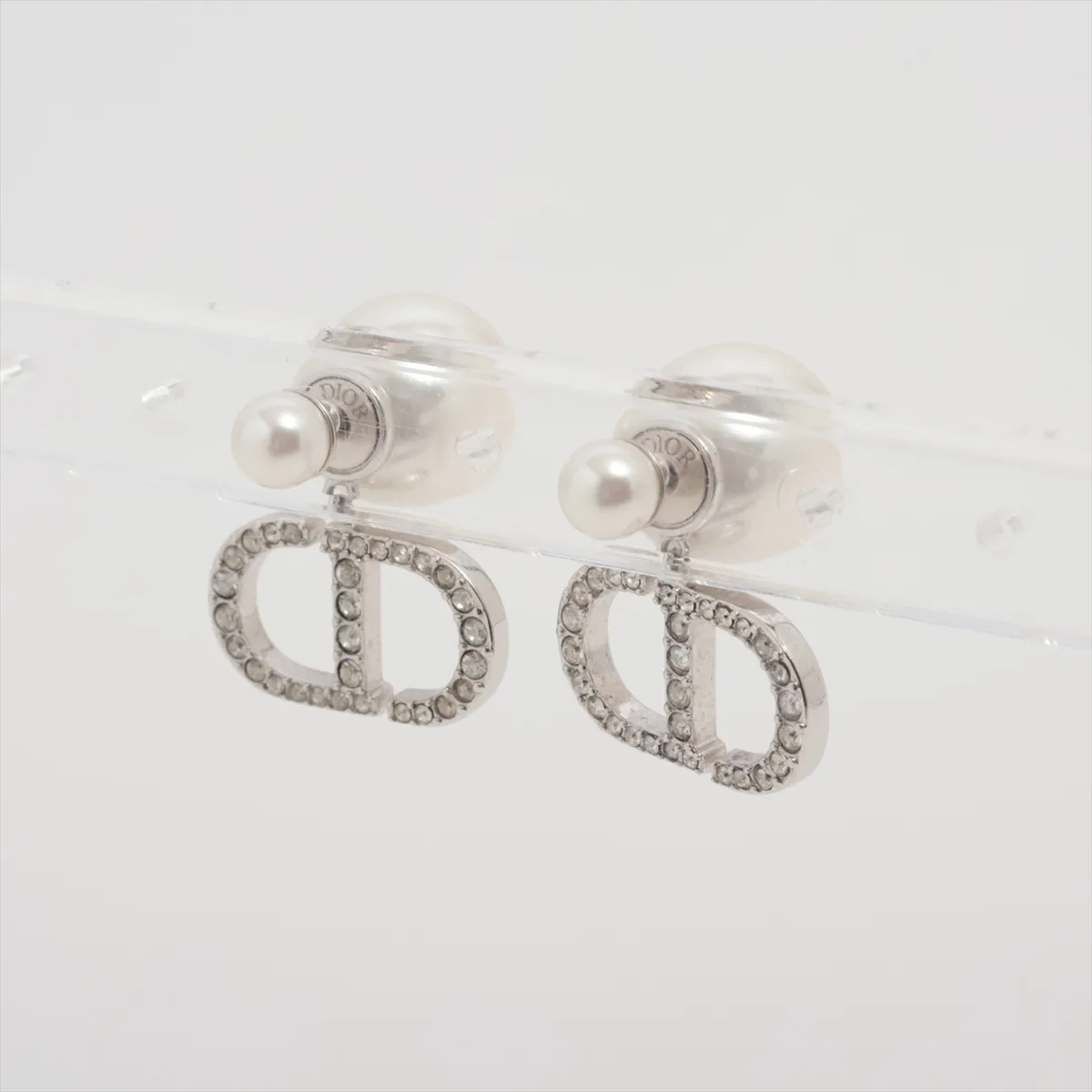 Tribales Dior Tribal Earrings (for both ears) GP x Rhinestone x Fake Pearl Silver — view 3