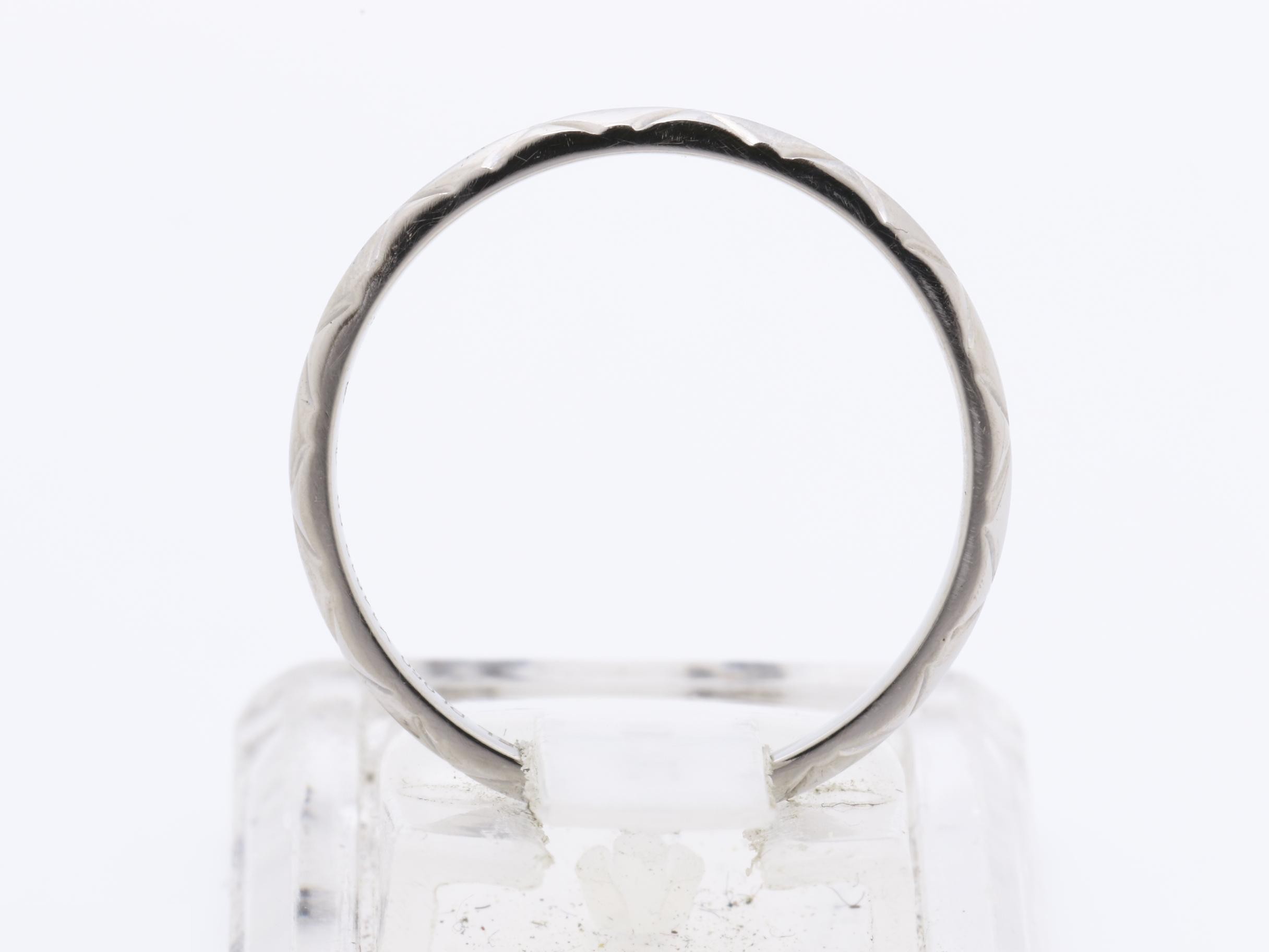 Matelassé ring, PT950, size #58 (actual size #17), 3.2g — view 5