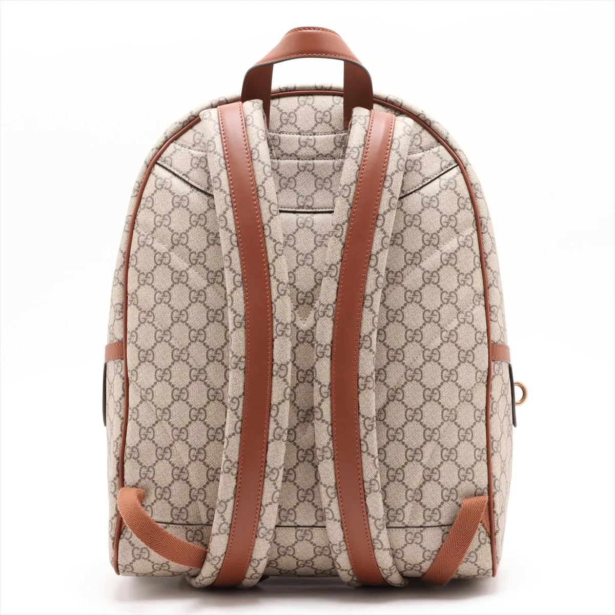 GG Emblem 821159 PVC x Leather Backpack/Rucksack Beige x Brown — view 2