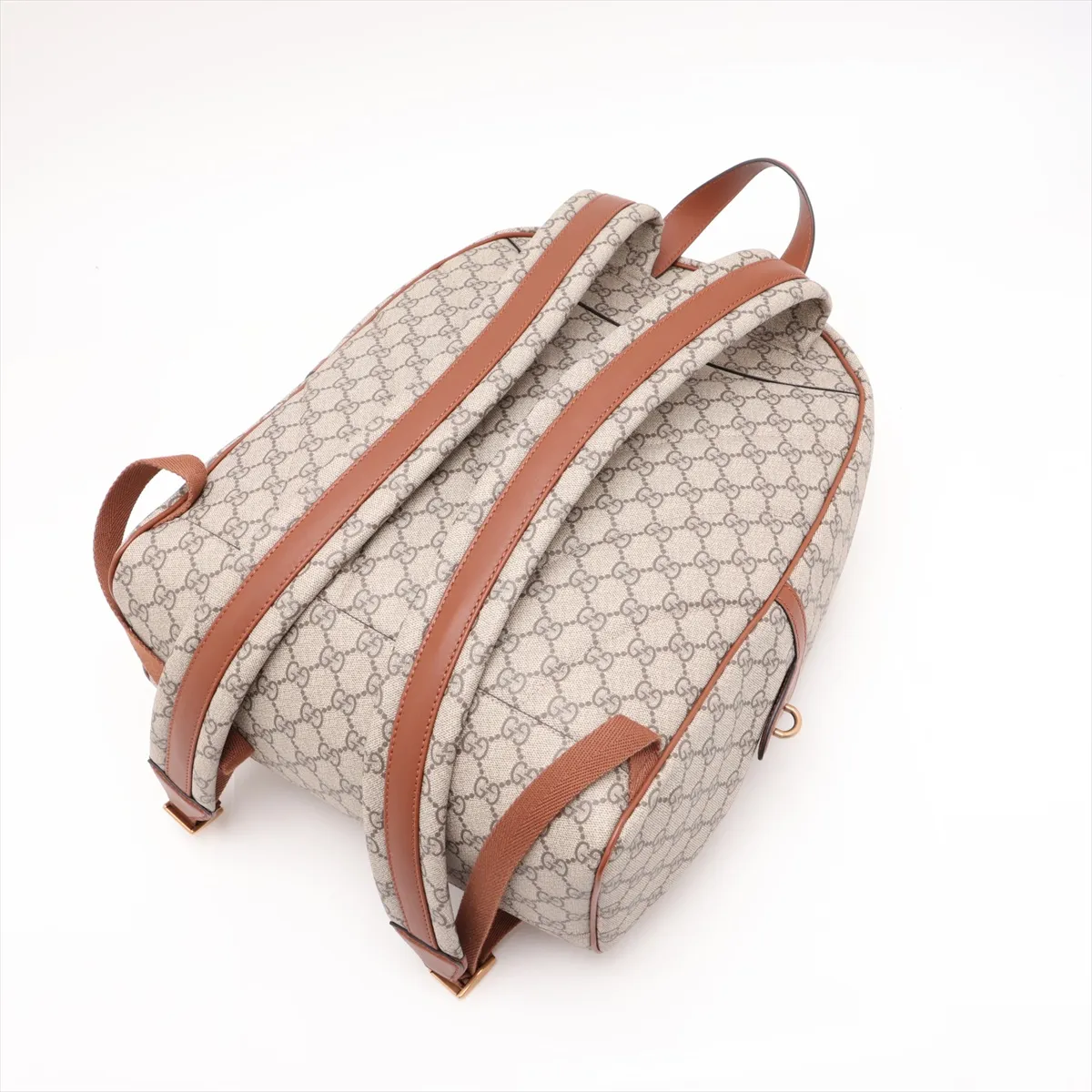 GG Emblem 821159 PVC x Leather Backpack/Rucksack Beige x Brown — view 5