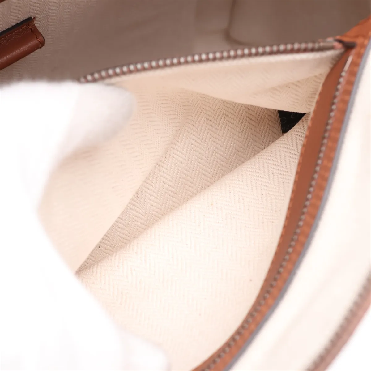 GG Emblem 821159 PVC x Leather Backpack/Rucksack Beige x Brown — view 9