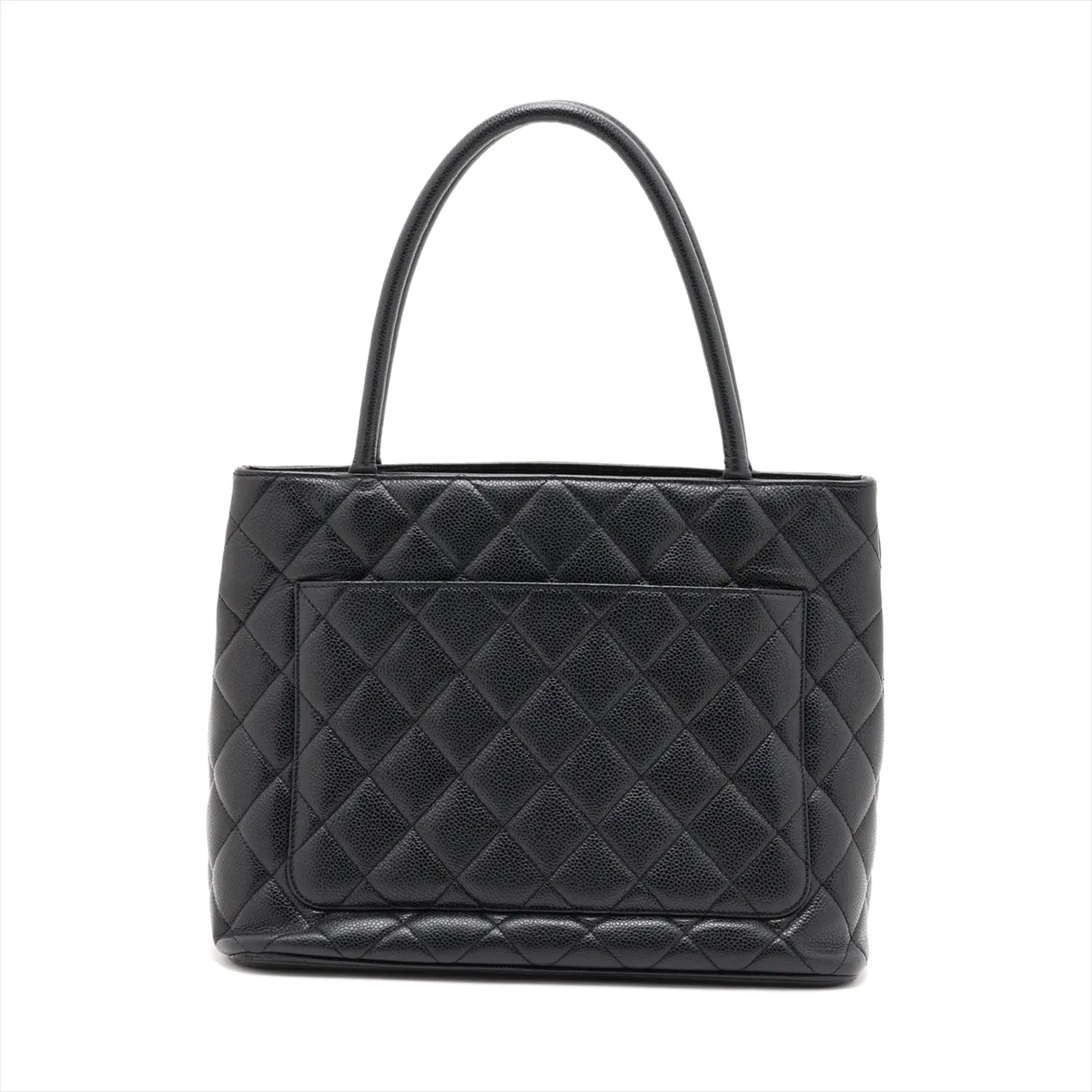 Reissue Caviar Skin Tote Bag, Black with Silver Hardware, 6508896, Series 6 — view 2