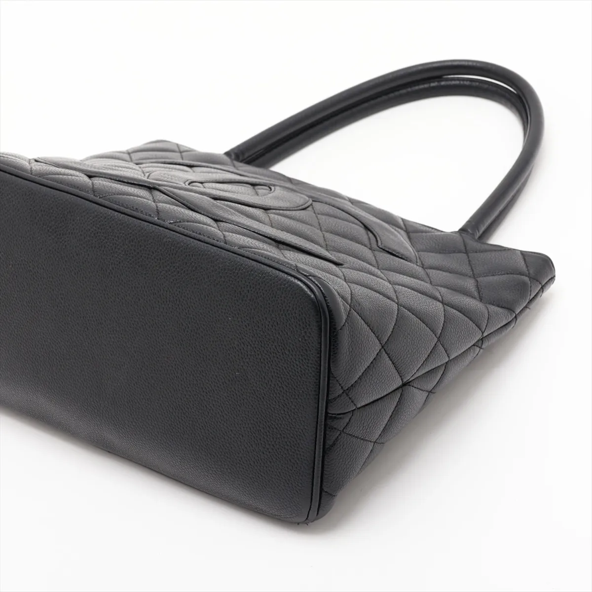 Reissue Caviar Skin Tote Bag, Black with Silver Hardware, 6508896, Series 6 — view 3