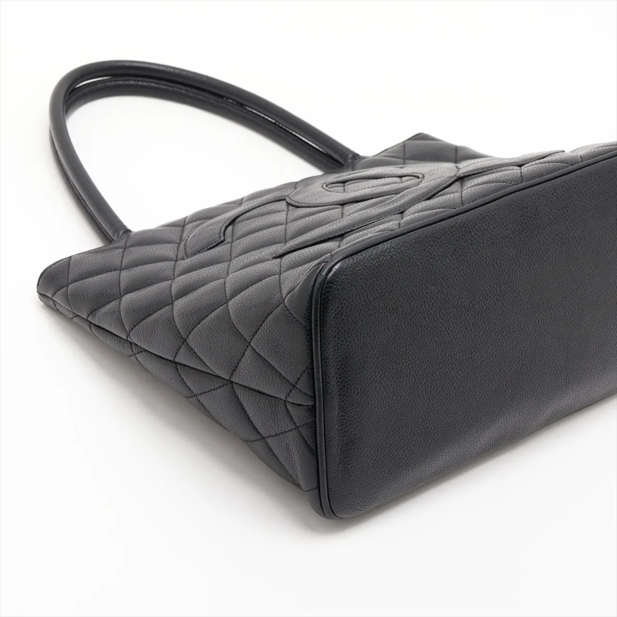 Reissue Caviar Skin Tote Bag, Black with Silver Hardware, 6508896, Series 6 — view 4