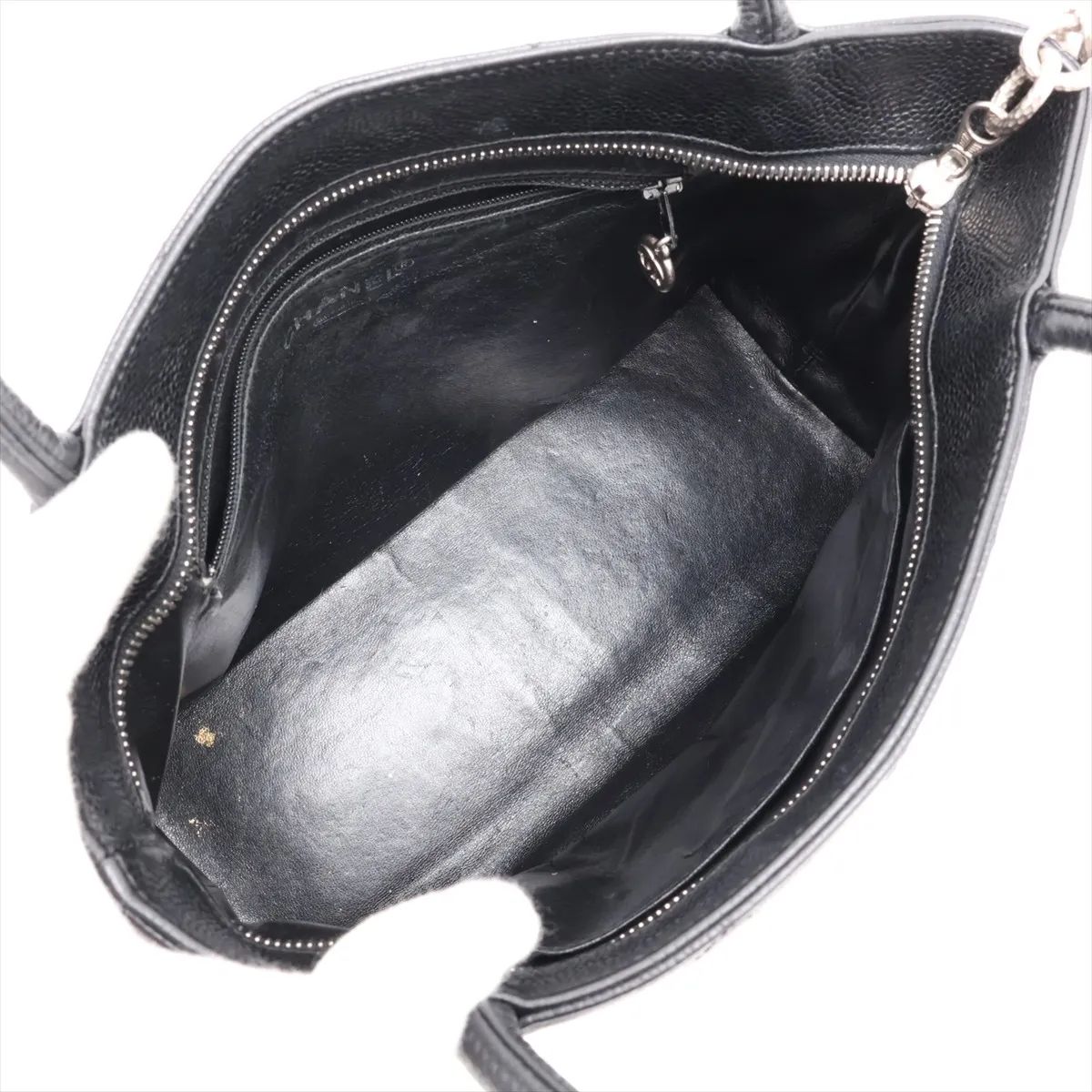 Reissue Caviar Skin Tote Bag, Black with Silver Hardware, 6508896, Series 6 — view 7