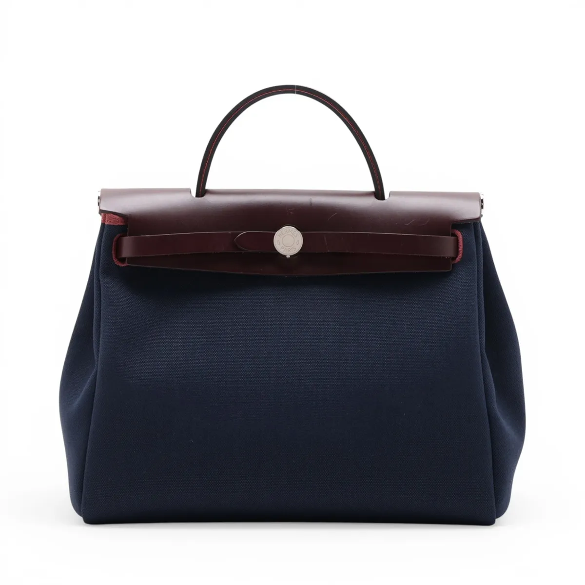 Herbag Zip PM Toile Military x Vache Hunter Navy x Brown Silver Hardware Z: 2021 Strap not included