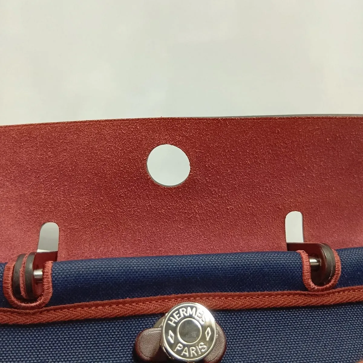 Herbag Zip PM Toile Military x Vache Hunter Navy x Brown Silver Hardware Z: 2021 Strap not included — view 13