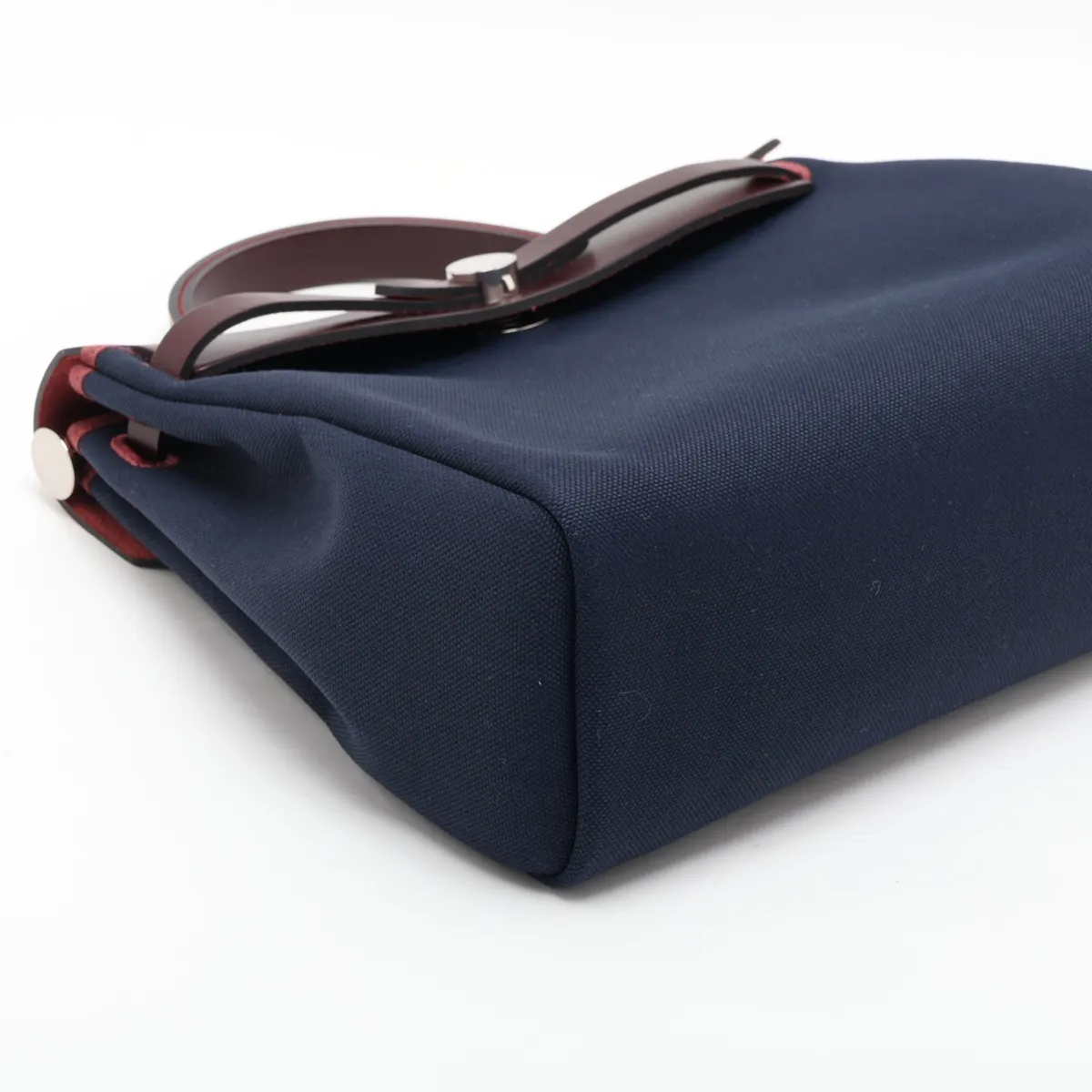 Herbag Zip PM Toile Military x Vache Hunter Navy x Brown Silver Hardware Z: 2021 Strap not included — view 4