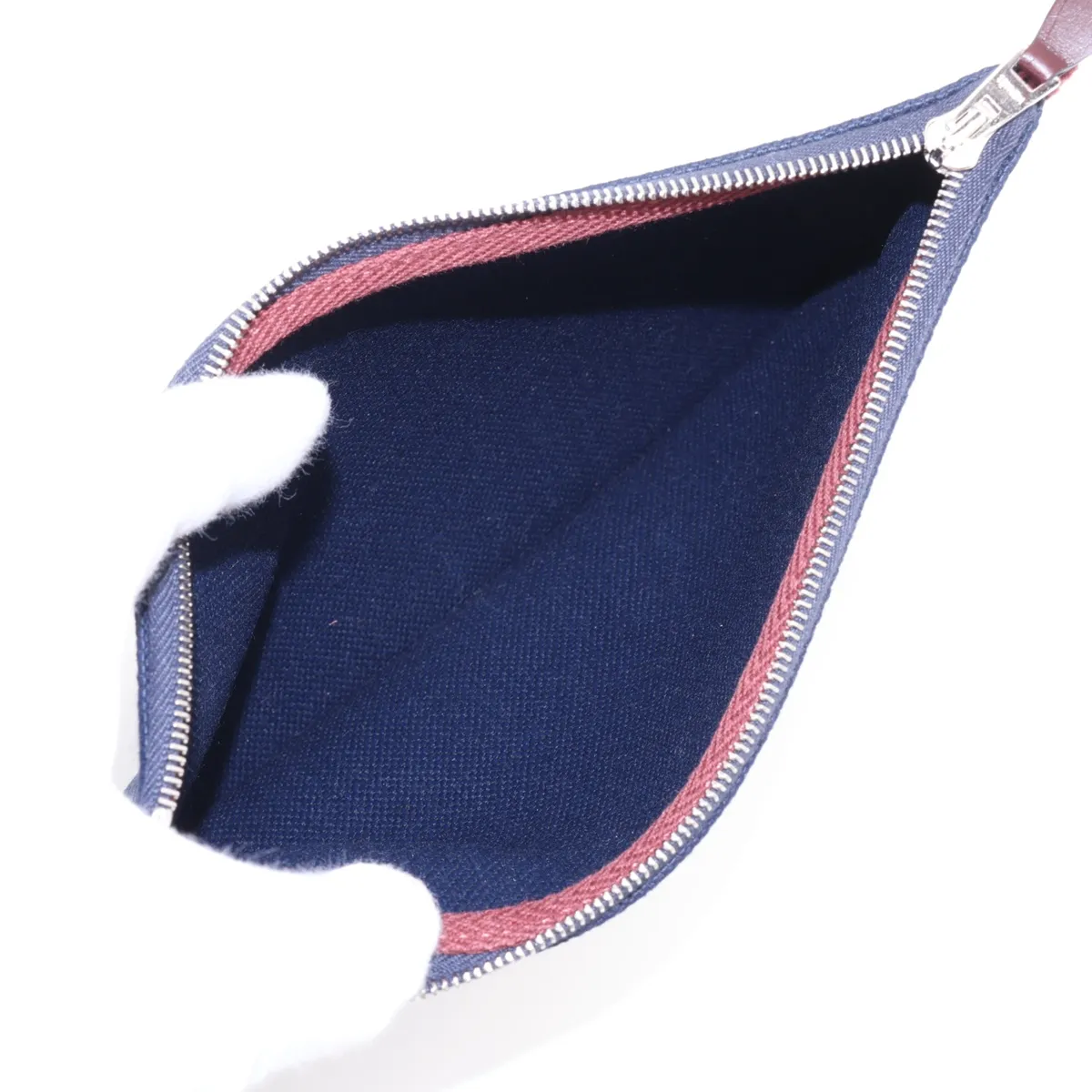 Herbag Zip PM Toile Military x Vache Hunter Navy x Brown Silver Hardware Z: 2021 Strap not included — view 8
