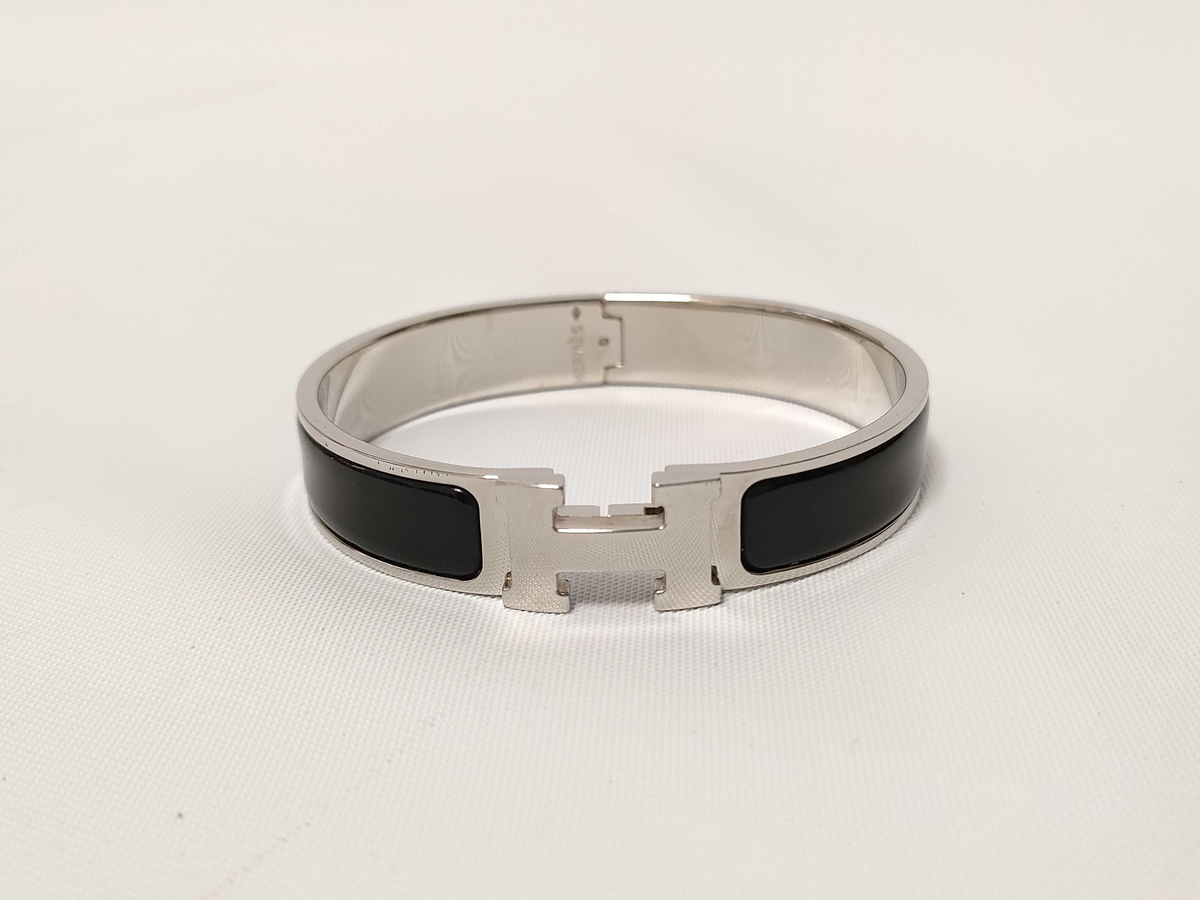 Clic Clac H PM Bracelet Silver x Black Bracelet/Bangle