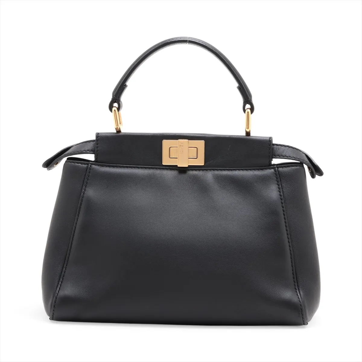 Mini Peekaboo Leather 2-Way Handbag, Black 8BN244 — view 2