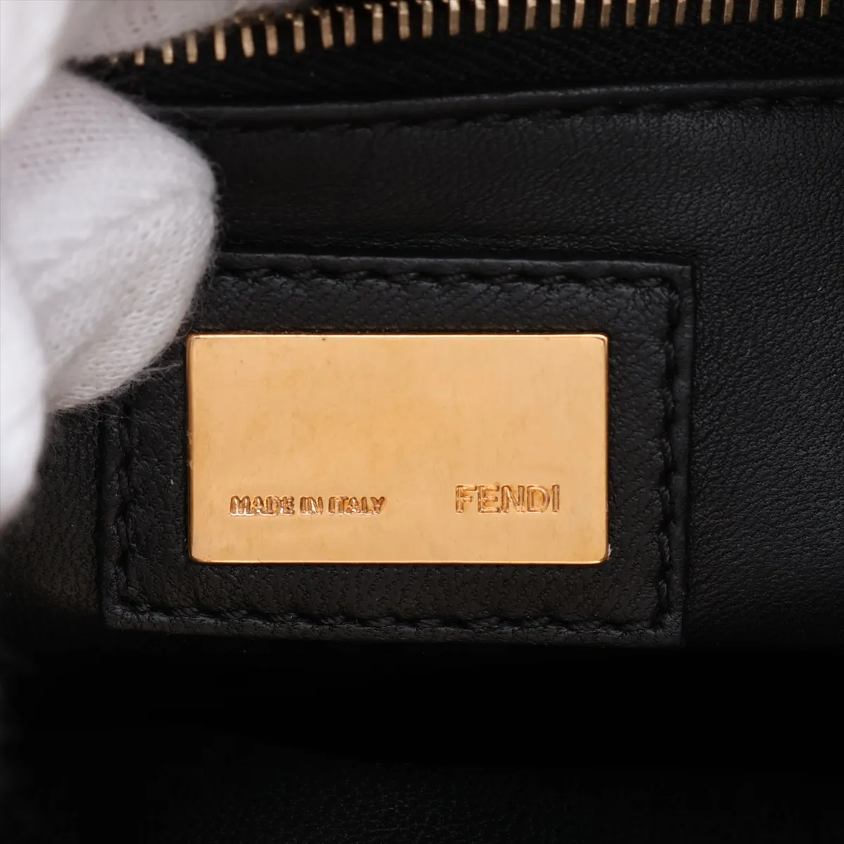 Mini Peekaboo Leather 2-Way Handbag, Black 8BN244 — view 12