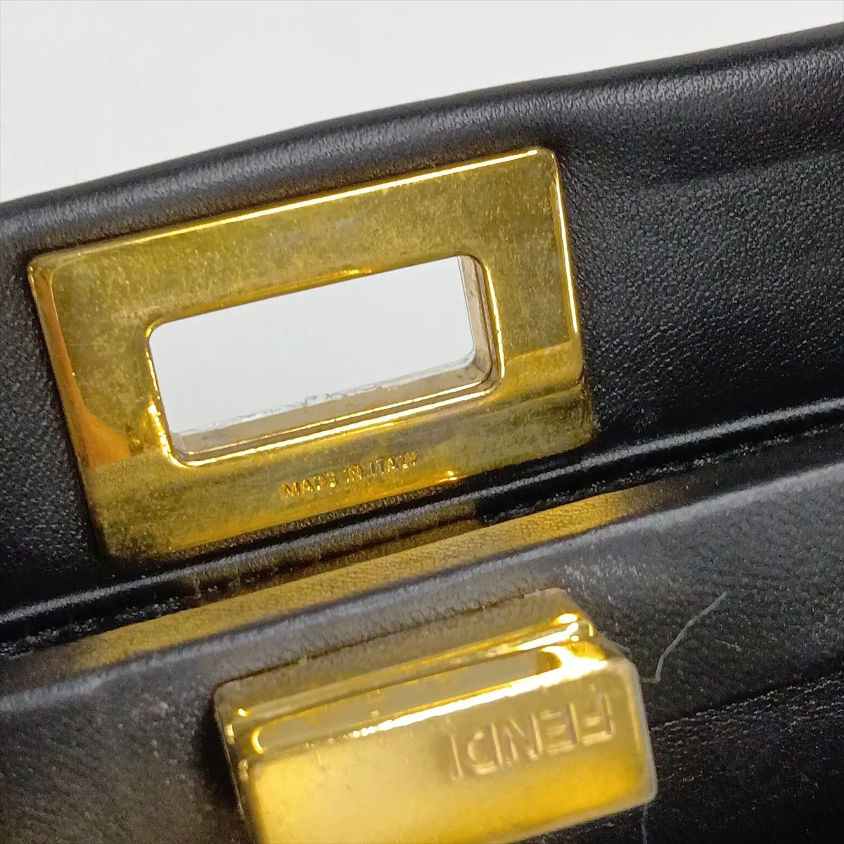 Mini Peekaboo Leather 2-Way Handbag, Black 8BN244 — view 14