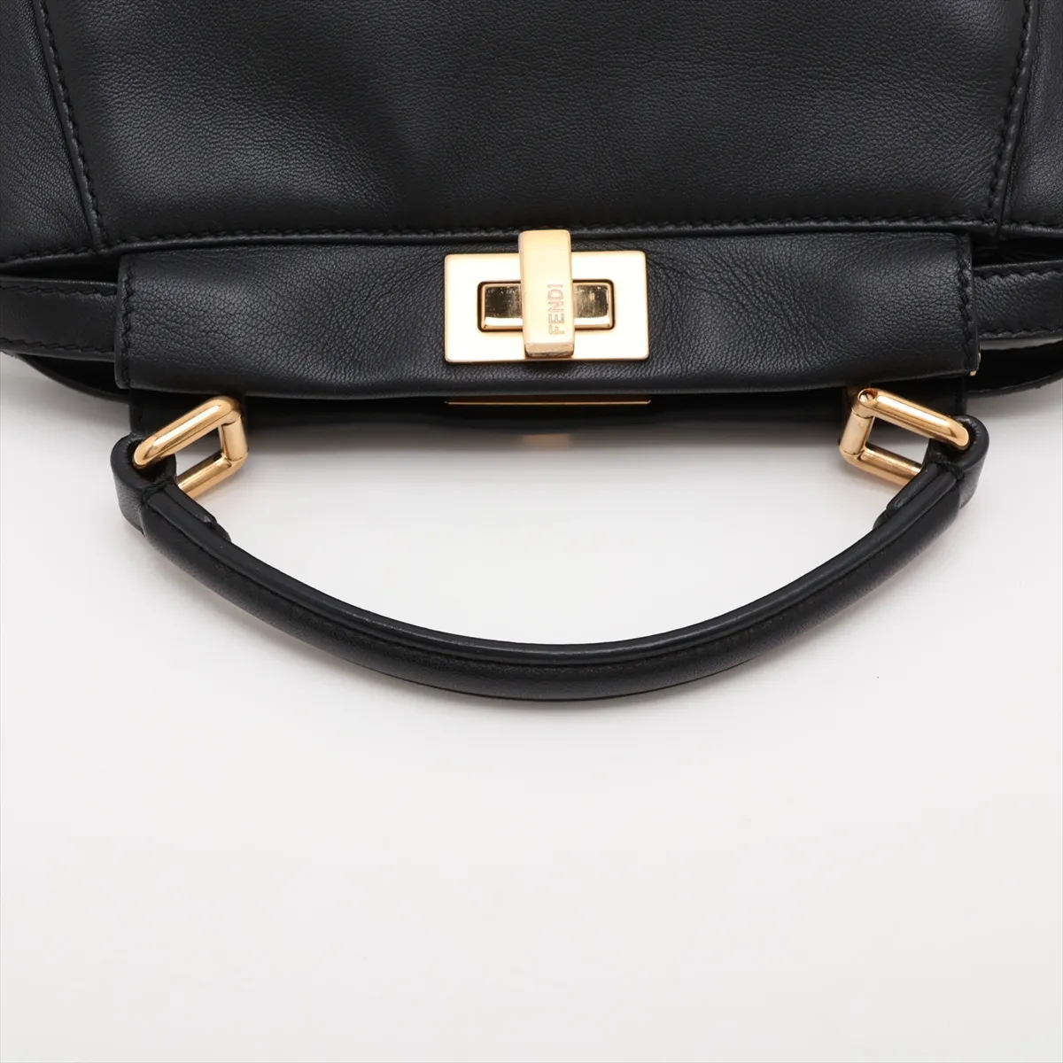 Mini Peekaboo Leather 2-Way Handbag, Black 8BN244 — view 5