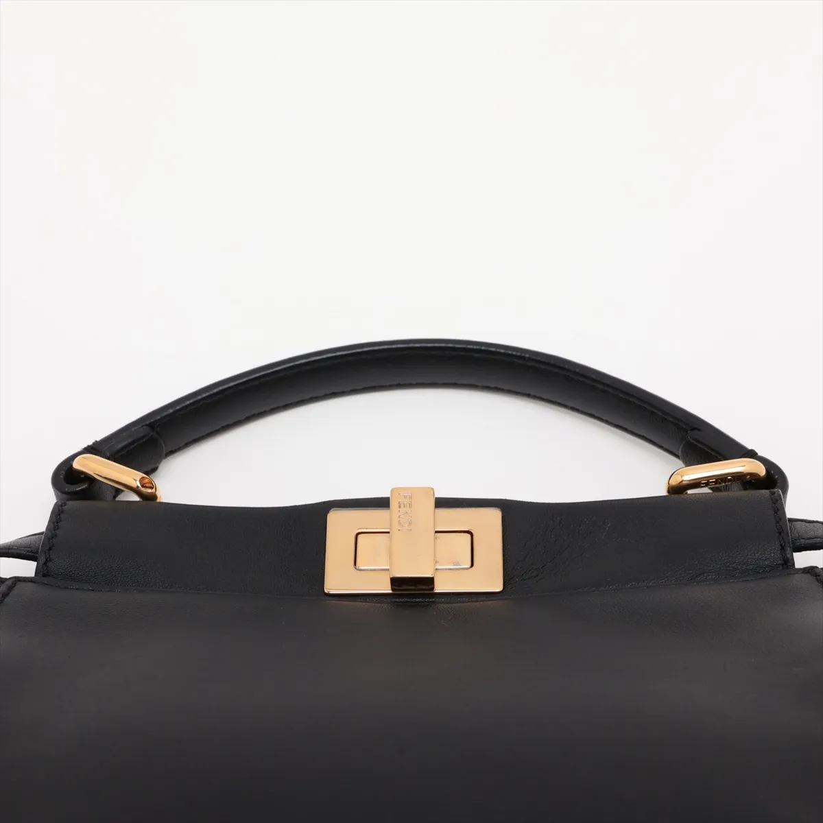 Mini Peekaboo Leather 2-Way Handbag, Black 8BN244 — view 6