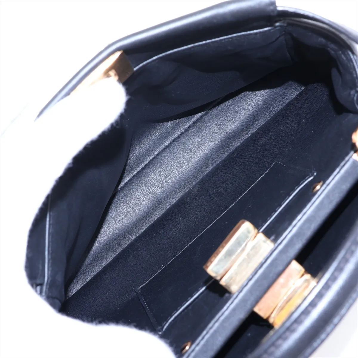 Mini Peekaboo Leather 2-Way Handbag, Black 8BN244 — view 9