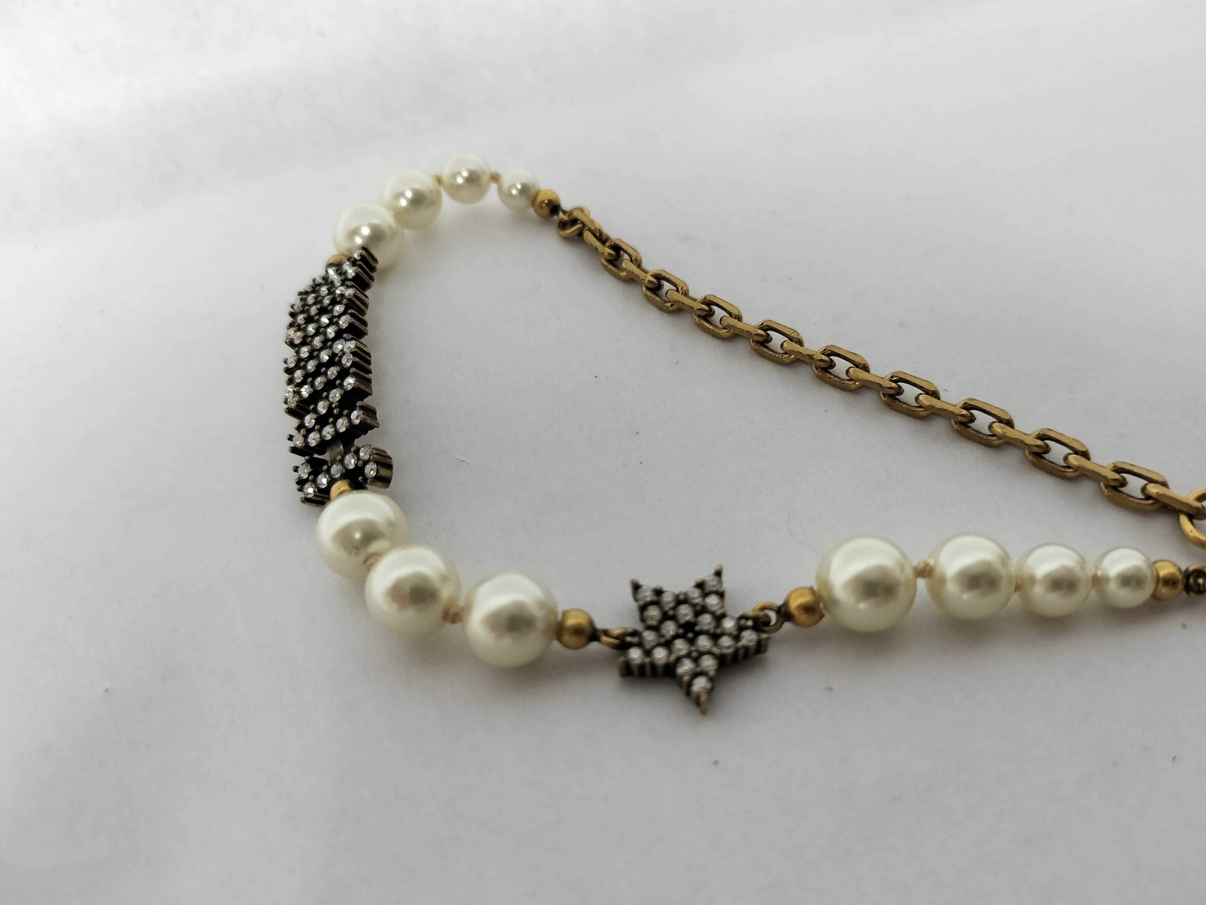 J'Adior Chain Choker Necklace with Rhinestones, Stars, and Pearls (with booklet) — view 8