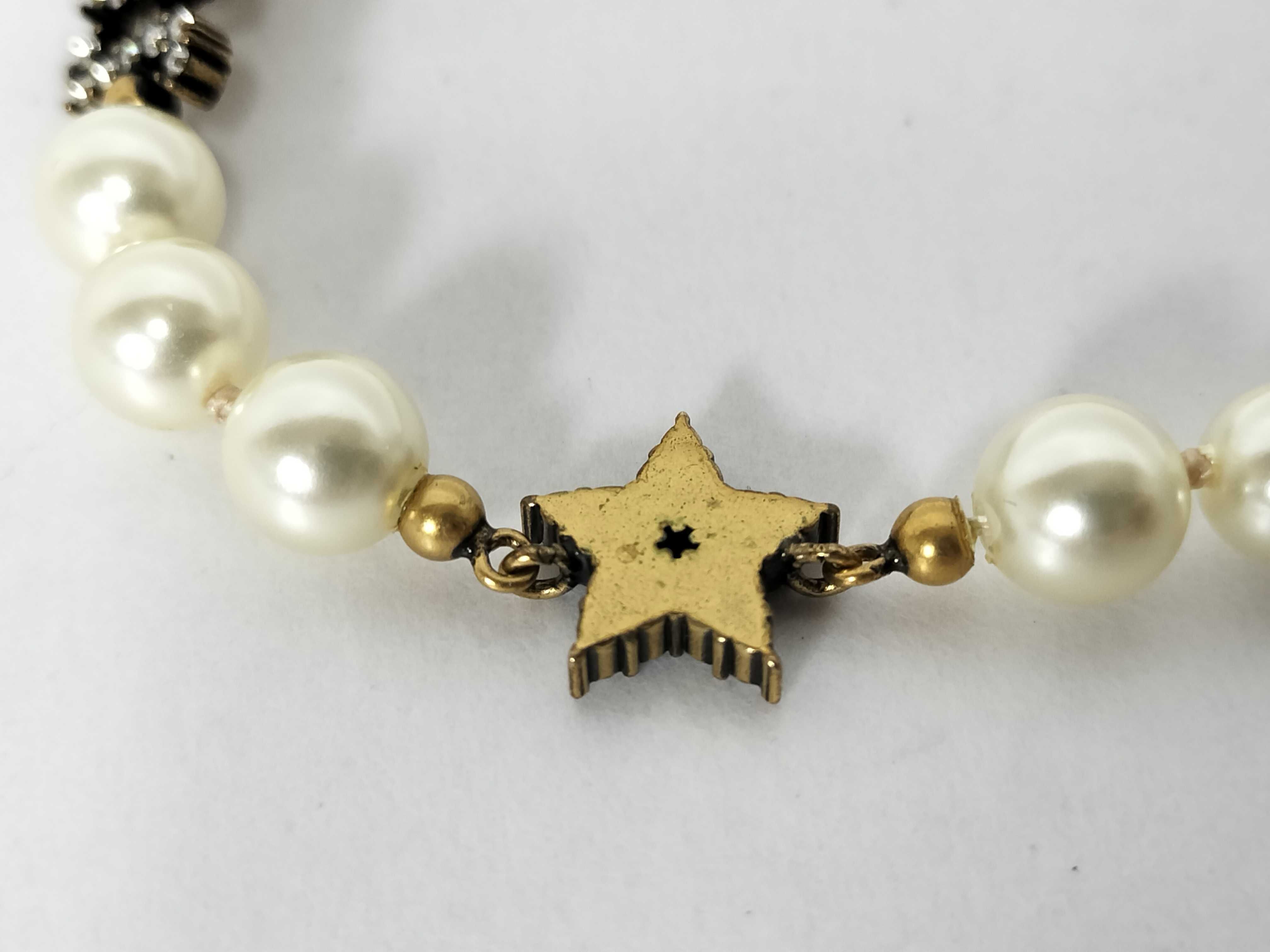 J'Adior Chain Choker Necklace with Rhinestones, Stars, and Pearls (with booklet) — view 10