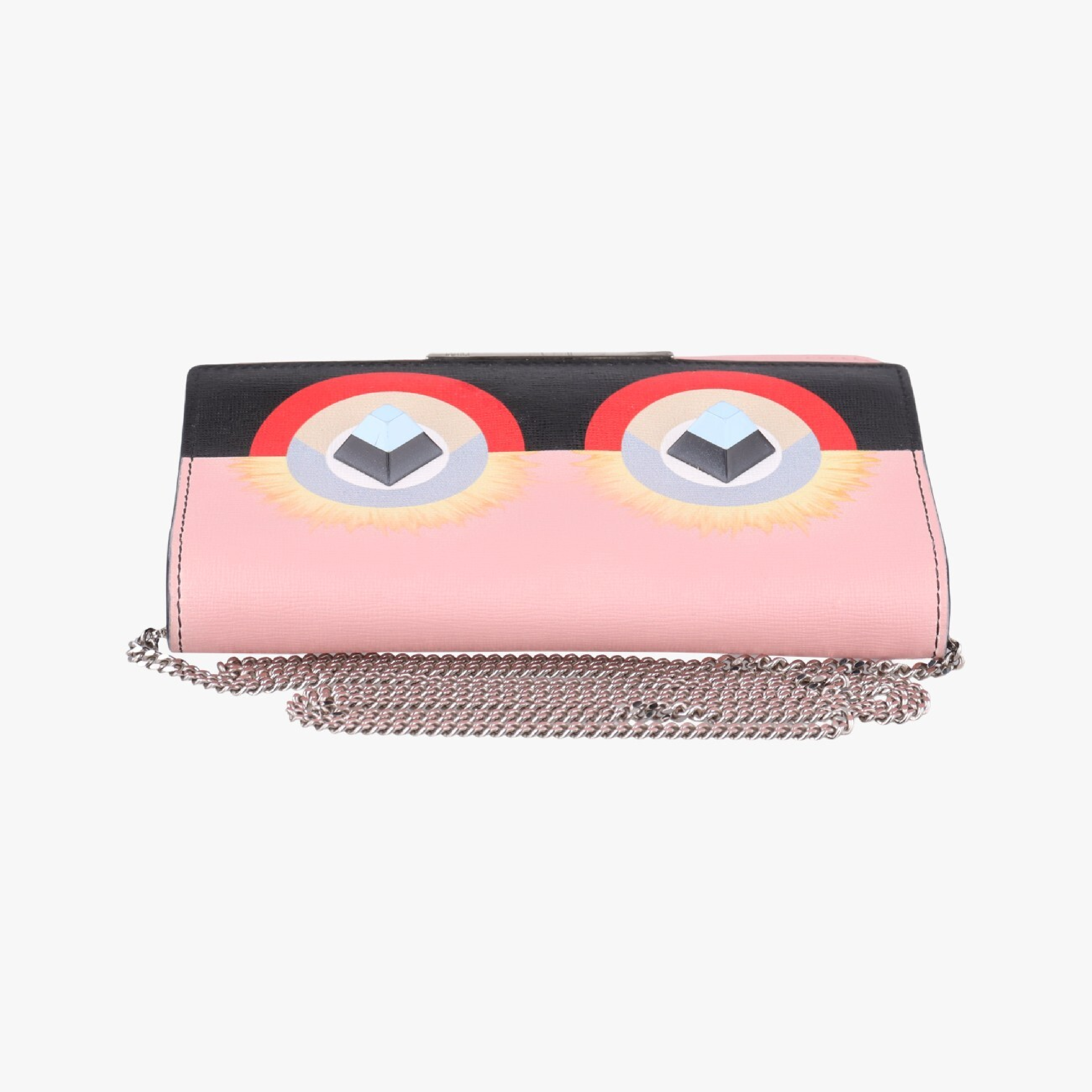 Monster Eyes Continental Pink x Multicolor Leather Shoulder Bag 8M0346 8M0346.SQT.178.0189 — view 5