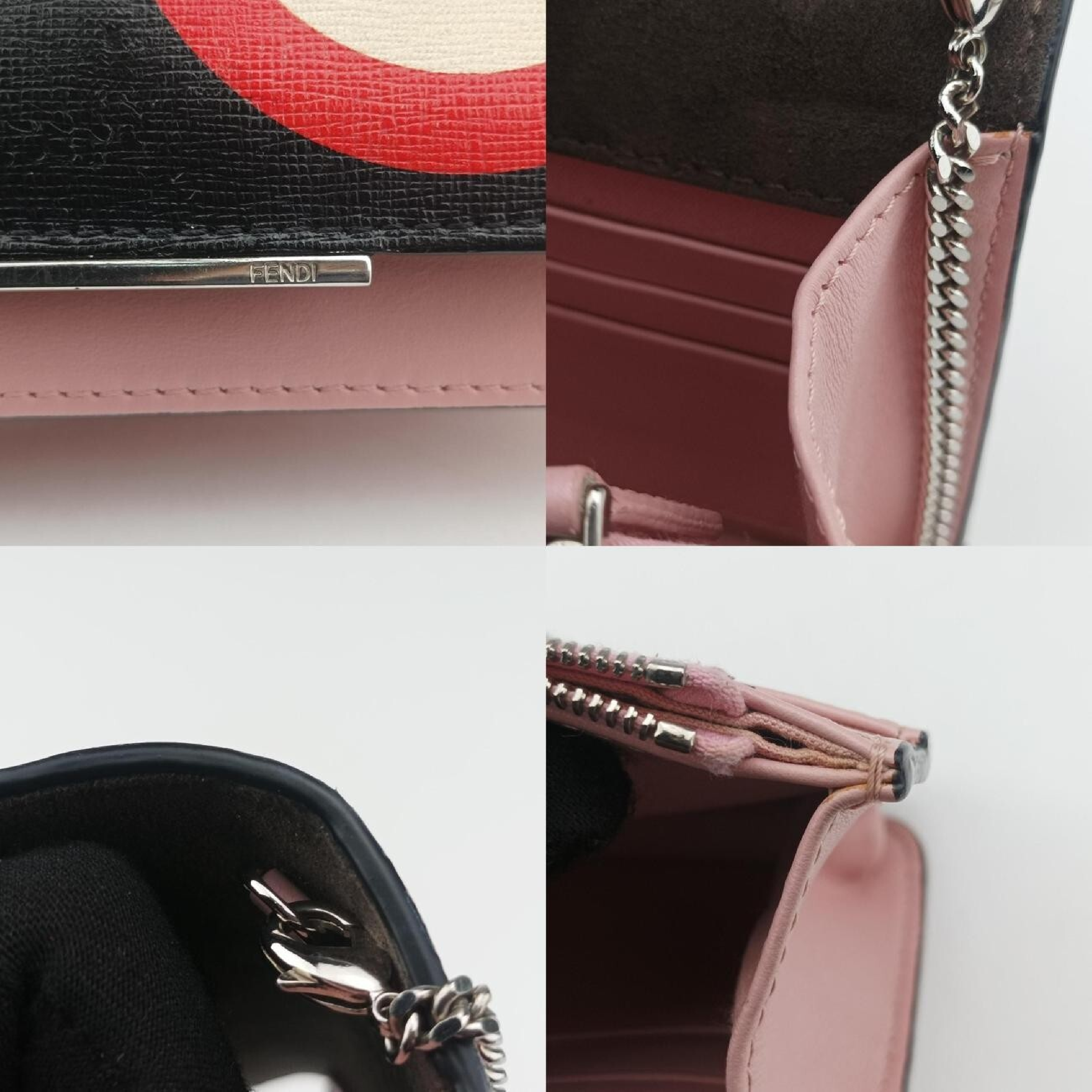 Monster Eyes Continental Pink x Multicolor Leather Shoulder Bag 8M0346 8M0346.SQT.178.0189 — view 9