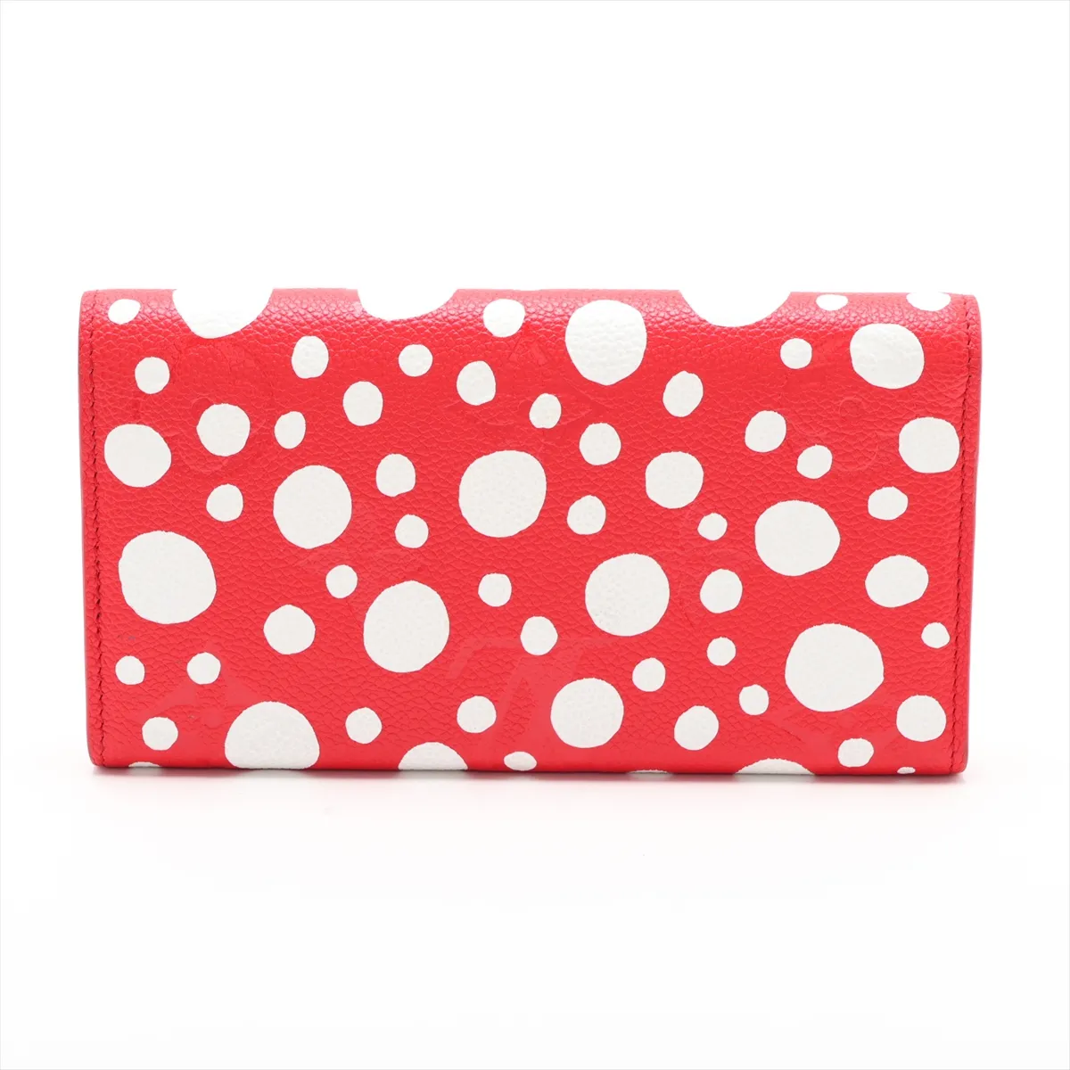 x Yayoi Kusama LV x YK Portefeuille Sarah M81909 Leather Long Wallet Red (RFID detected) — view 2