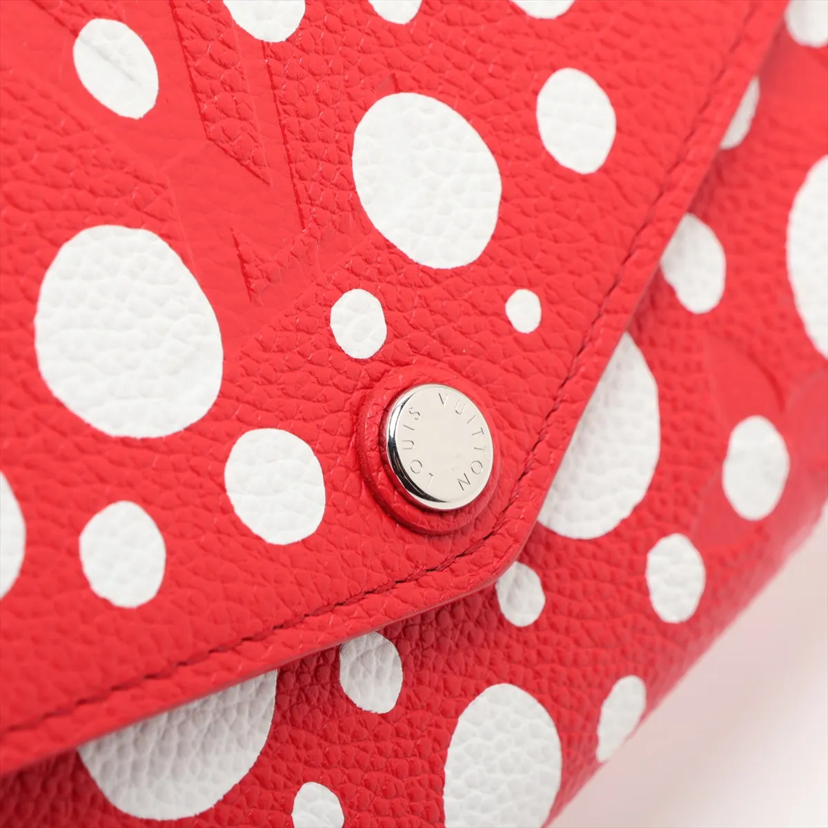 x Yayoi Kusama LV x YK Portefeuille Sarah M81909 Leather Long Wallet Red (RFID detected) — view 11