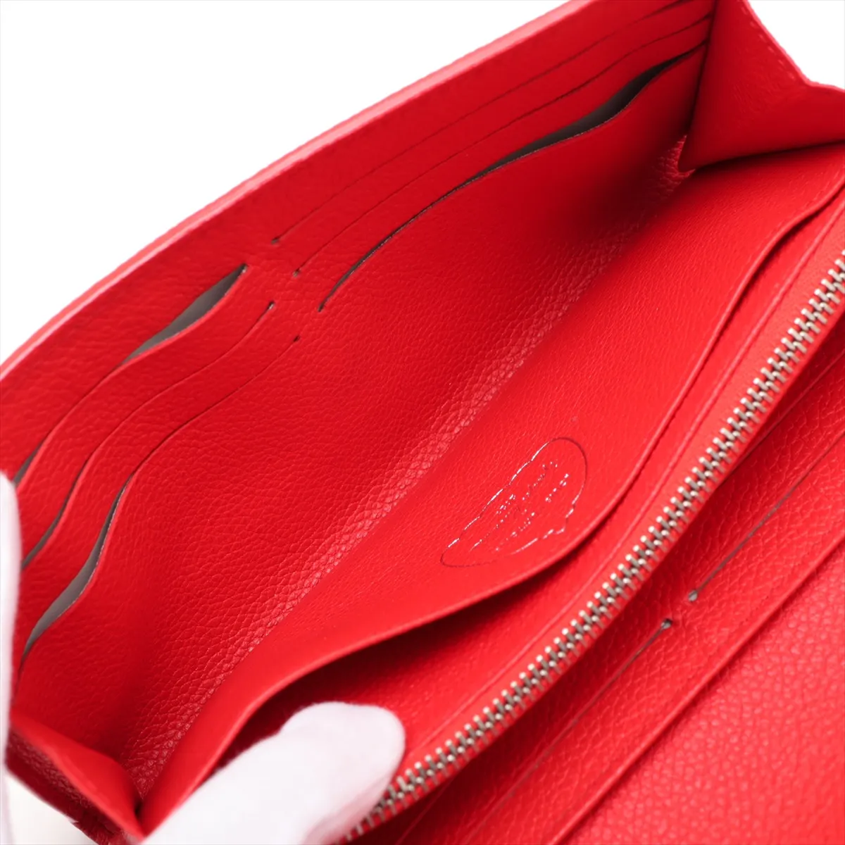 x Yayoi Kusama LV x YK Portefeuille Sarah M81909 Leather Long Wallet Red (RFID detected) — view 4