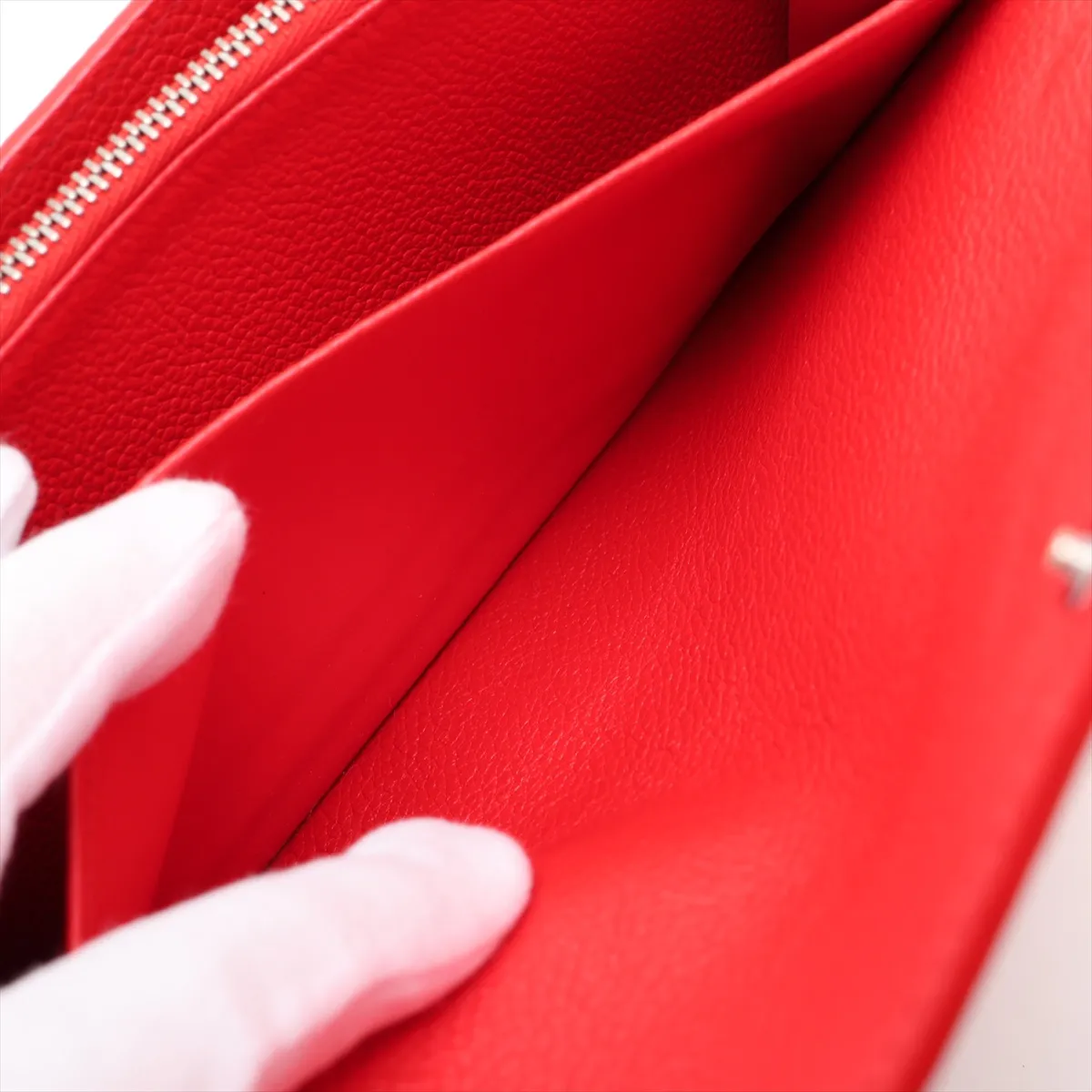 x Yayoi Kusama LV x YK Portefeuille Sarah M81909 Leather Long Wallet Red (RFID detected) — view 6