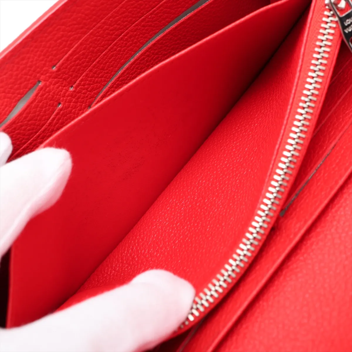 x Yayoi Kusama LV x YK Portefeuille Sarah M81909 Leather Long Wallet Red (RFID detected) — view 7