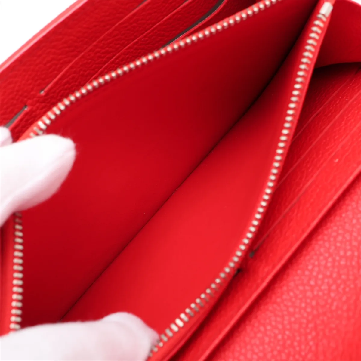x Yayoi Kusama LV x YK Portefeuille Sarah M81909 Leather Long Wallet Red (RFID detected) — view 8