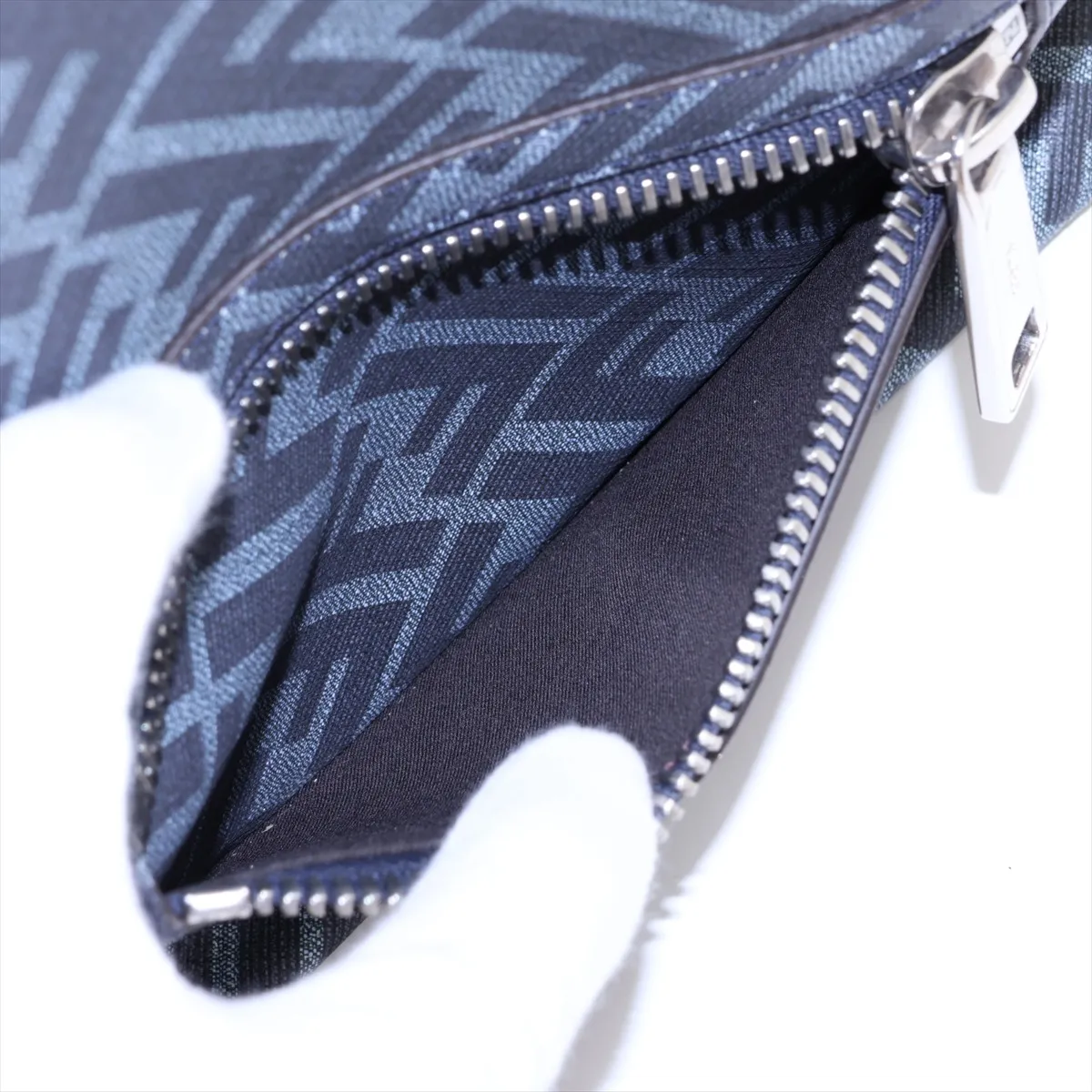 Zucca 7VZ077 PVC x Leather Backpack/Rucksack Navy — view 9