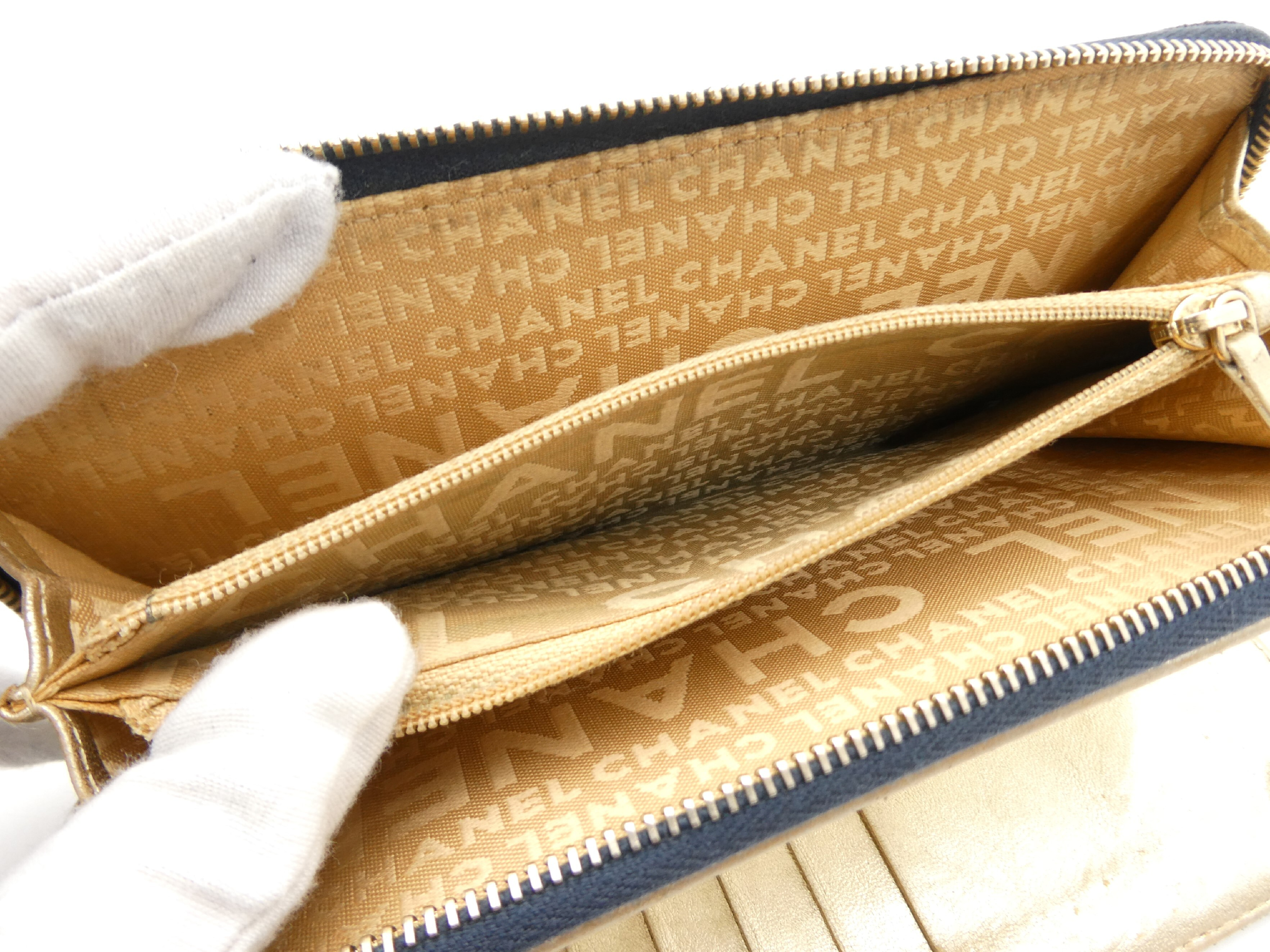 Coco Mark Denim Bi-fold Long Wallet — view 8