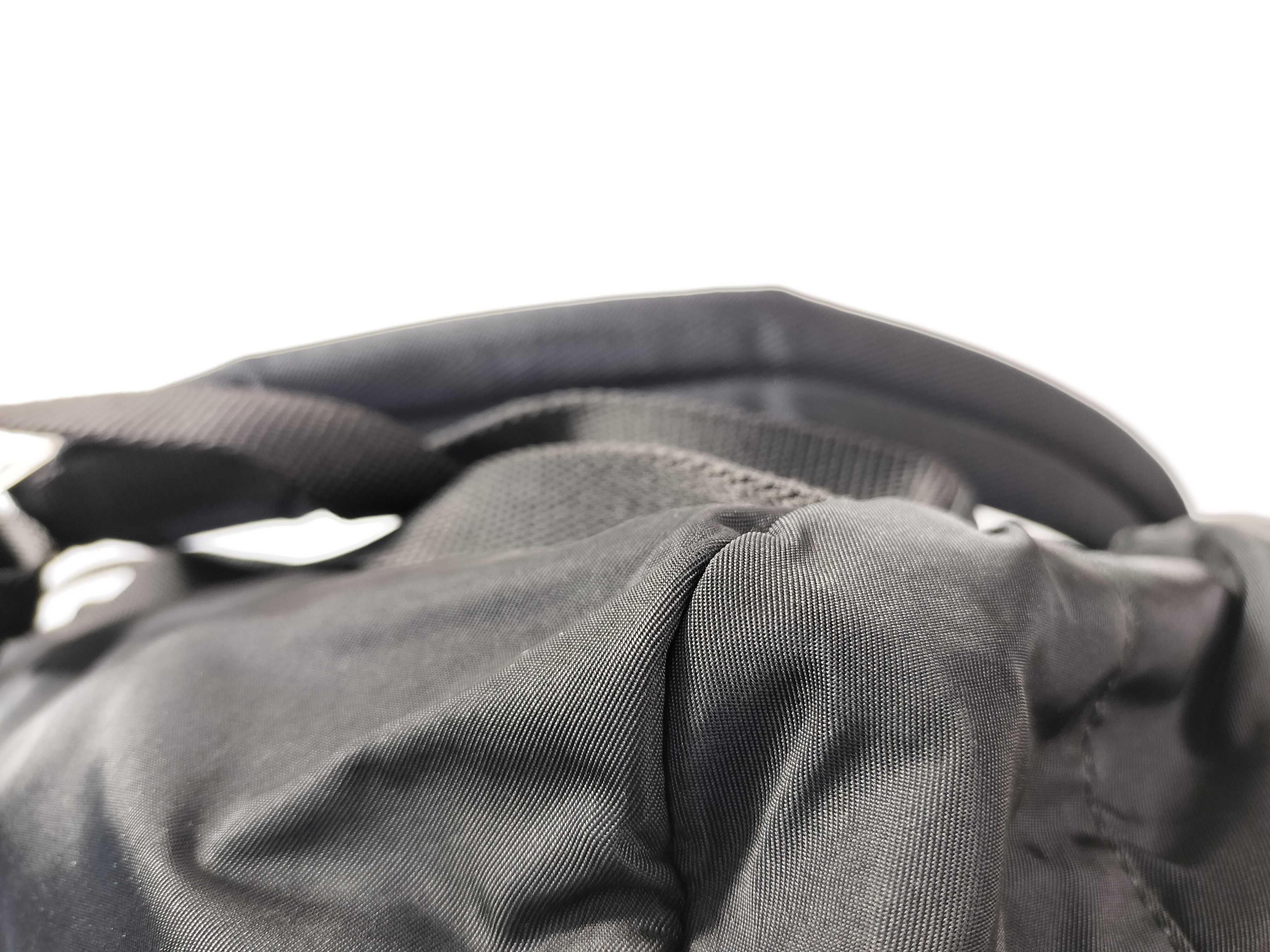 nylon backpack, Prada Tessuto style, black with silver hardware. — view 6