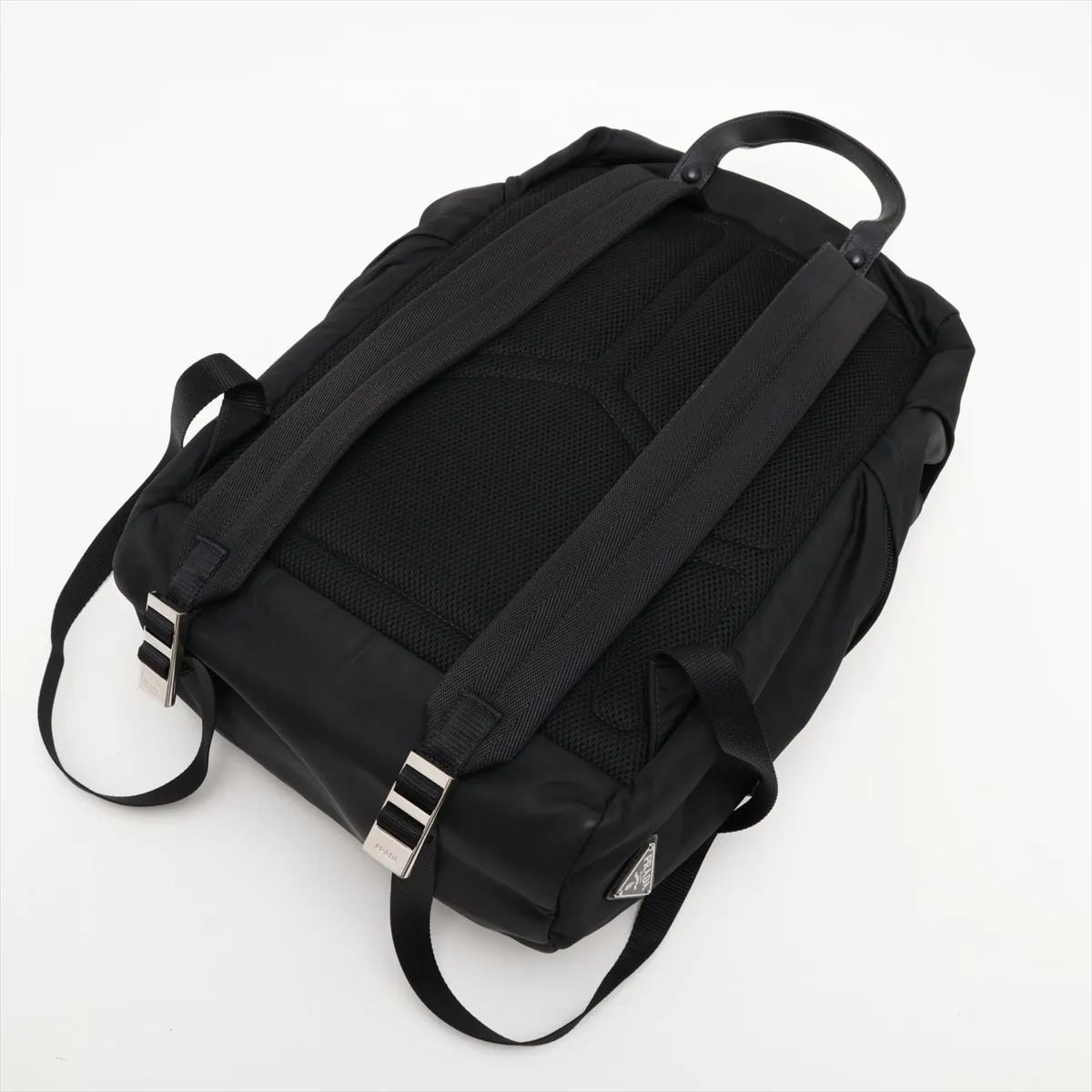 Tessuto Nylon x Leather Backpack/Rucksack, Black — view 5