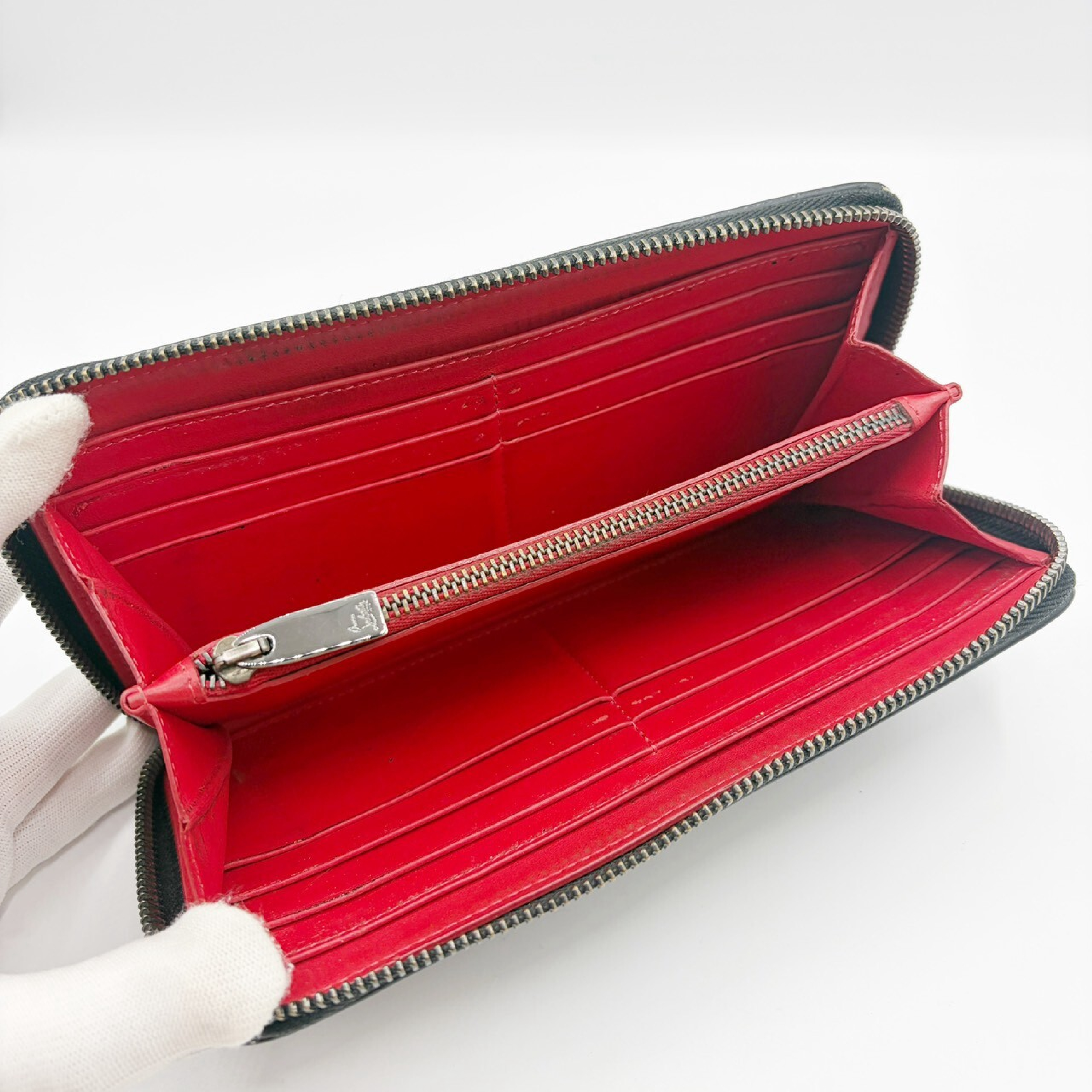 Panettone Leather Studded Long Wallet — view 6